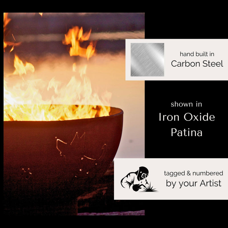 "Funky Dog" Gas Fire Pit in Steel - Fire Pit Art