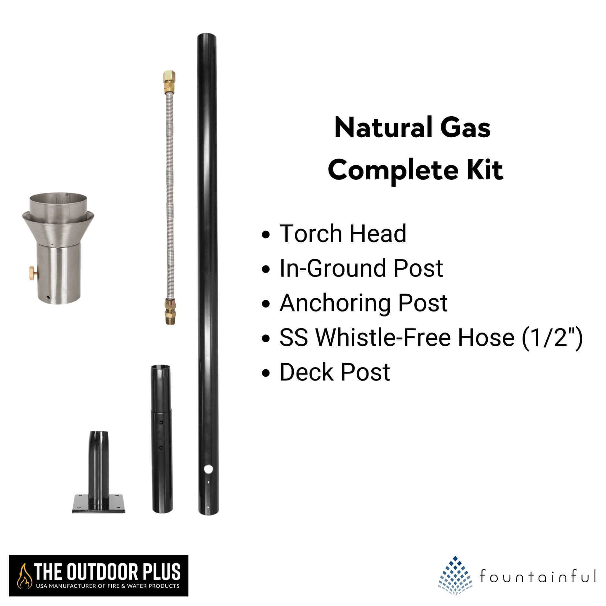 Basket Fire Torch COMPLETE KIT - Stainless Steel - The Outdoor Plus