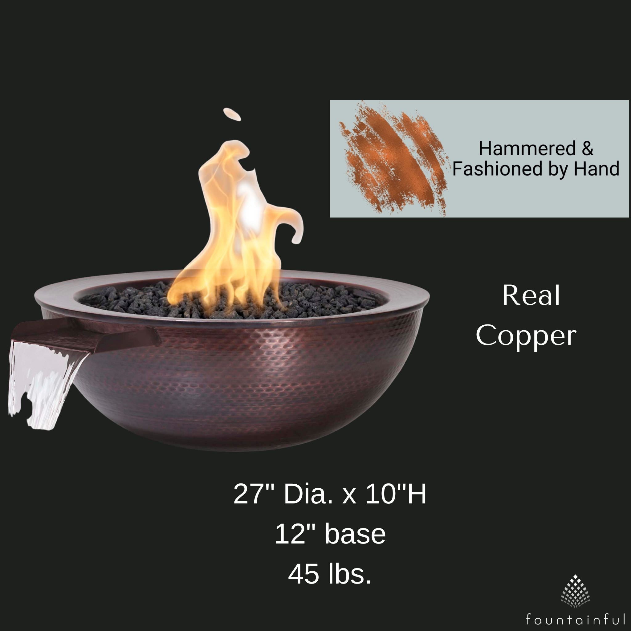 "Sedona" Copper Fire & Water Bowl - The Outdoor Plus