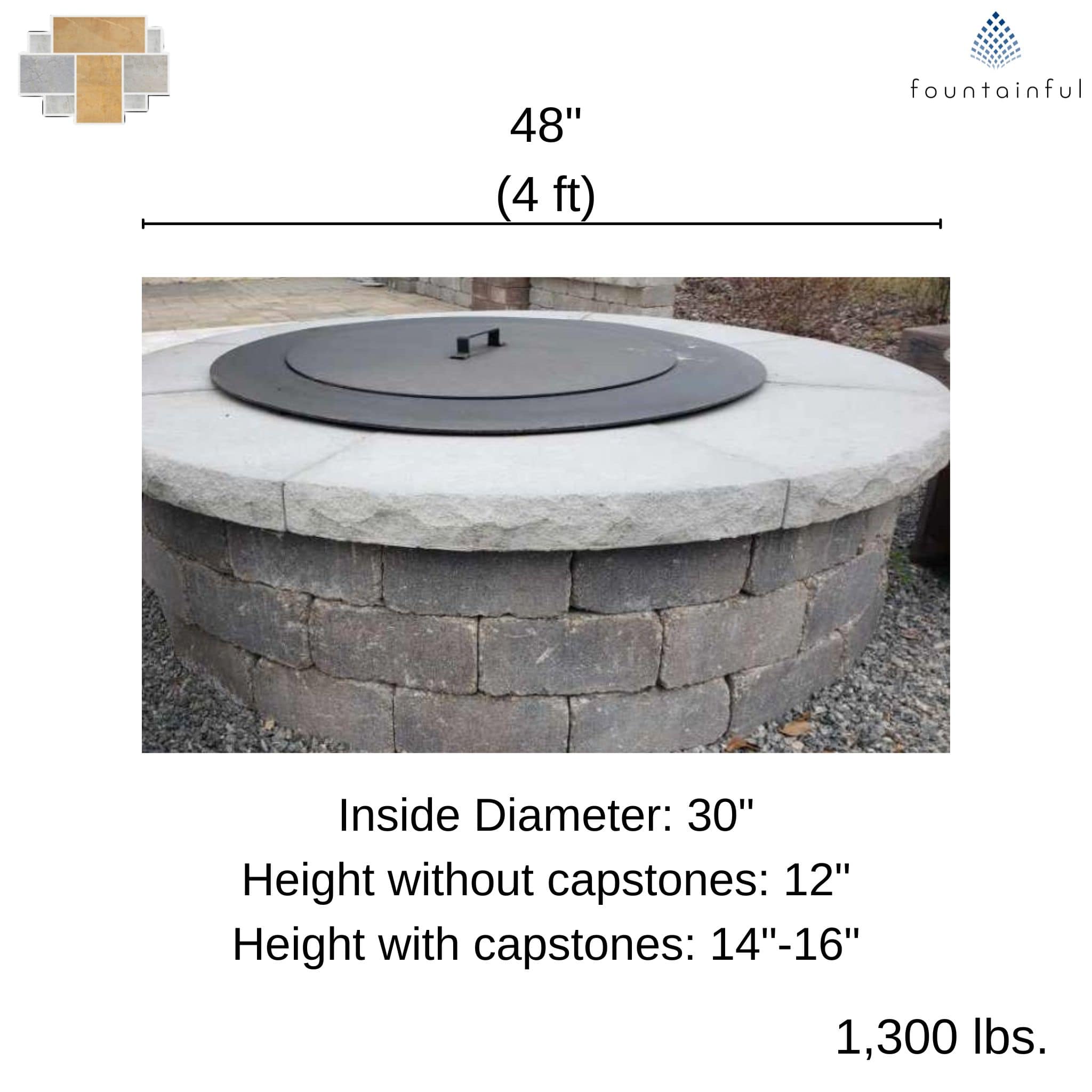 DIY Smokeless Round Fire Pit Kit - Travertine & More