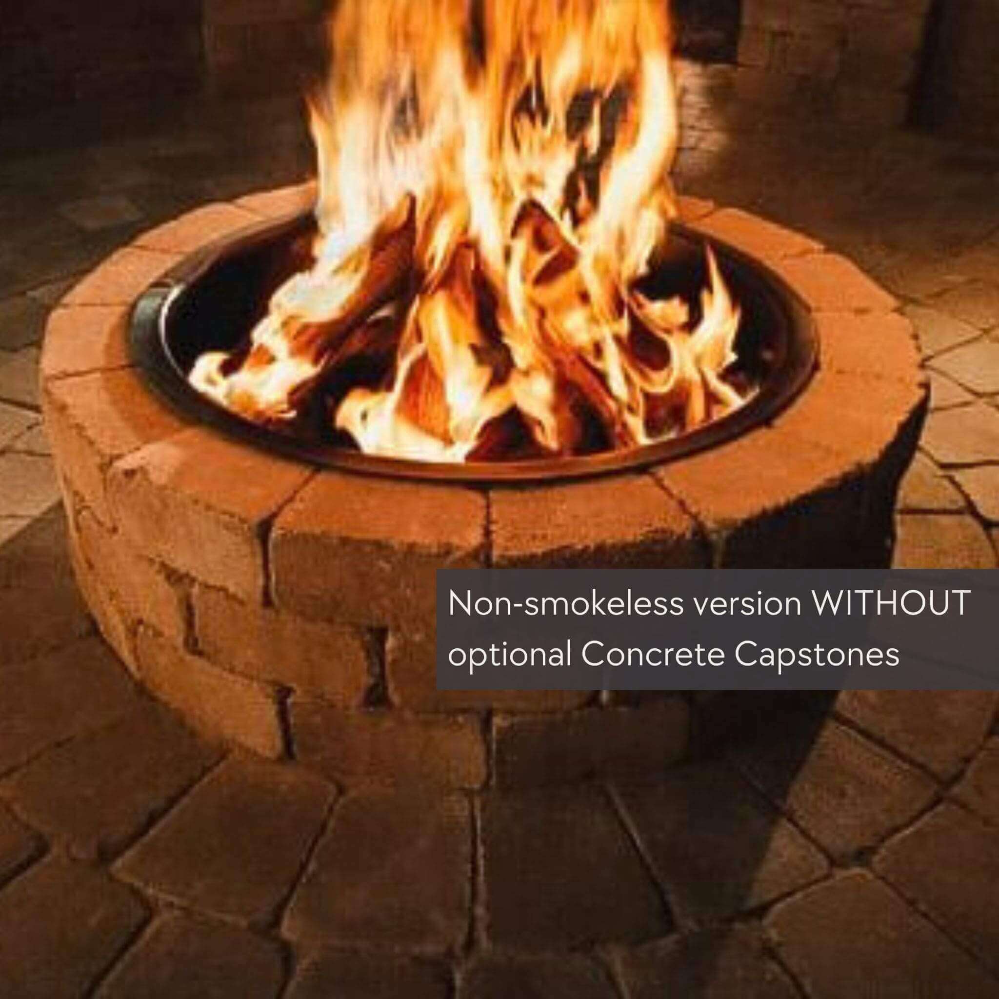 DIY Smokeless Round Fire Pit Kit - Travertine & More