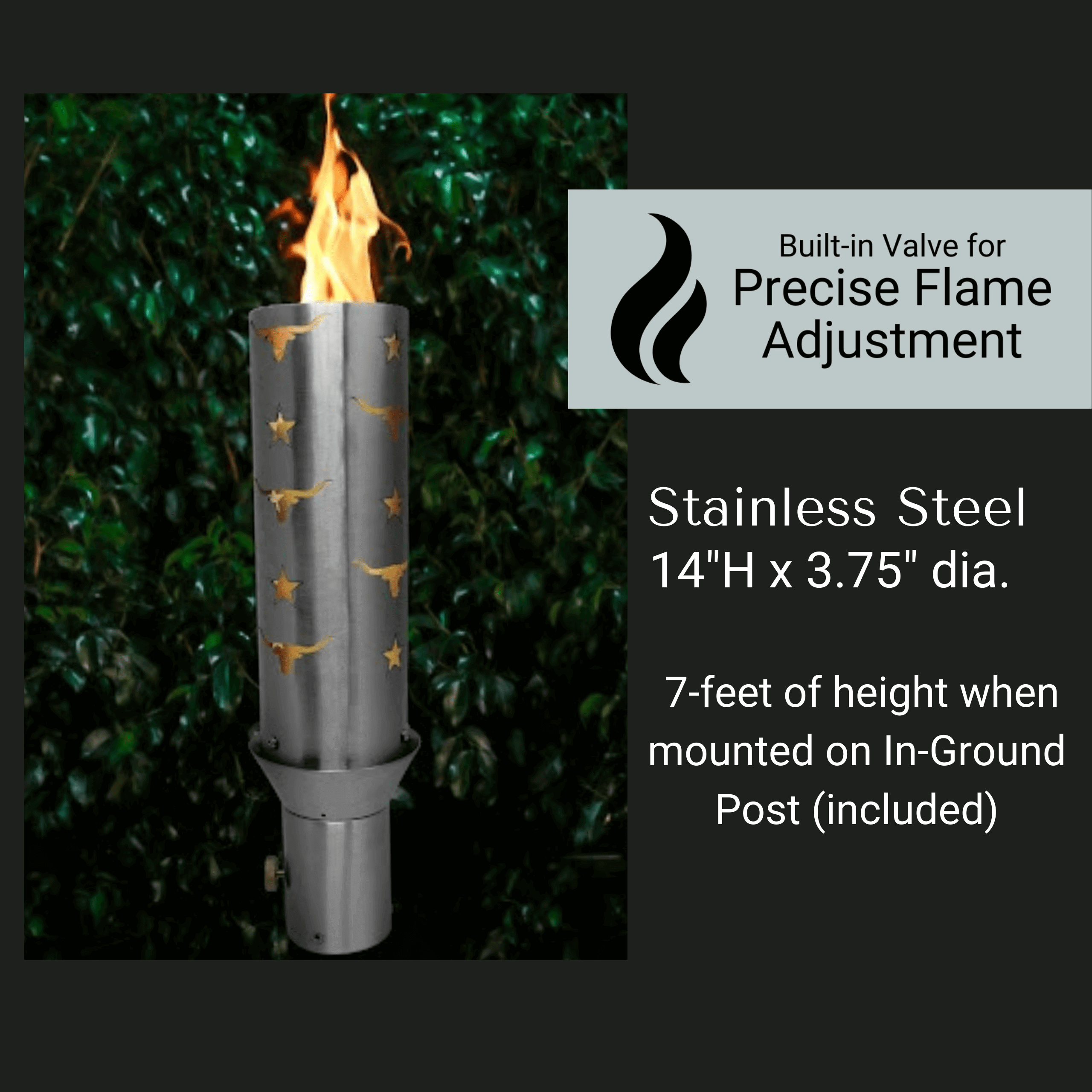 Bull & Star Fire Torch COMPLETE KIT - Stainless Steel - The Outdoor Plus
