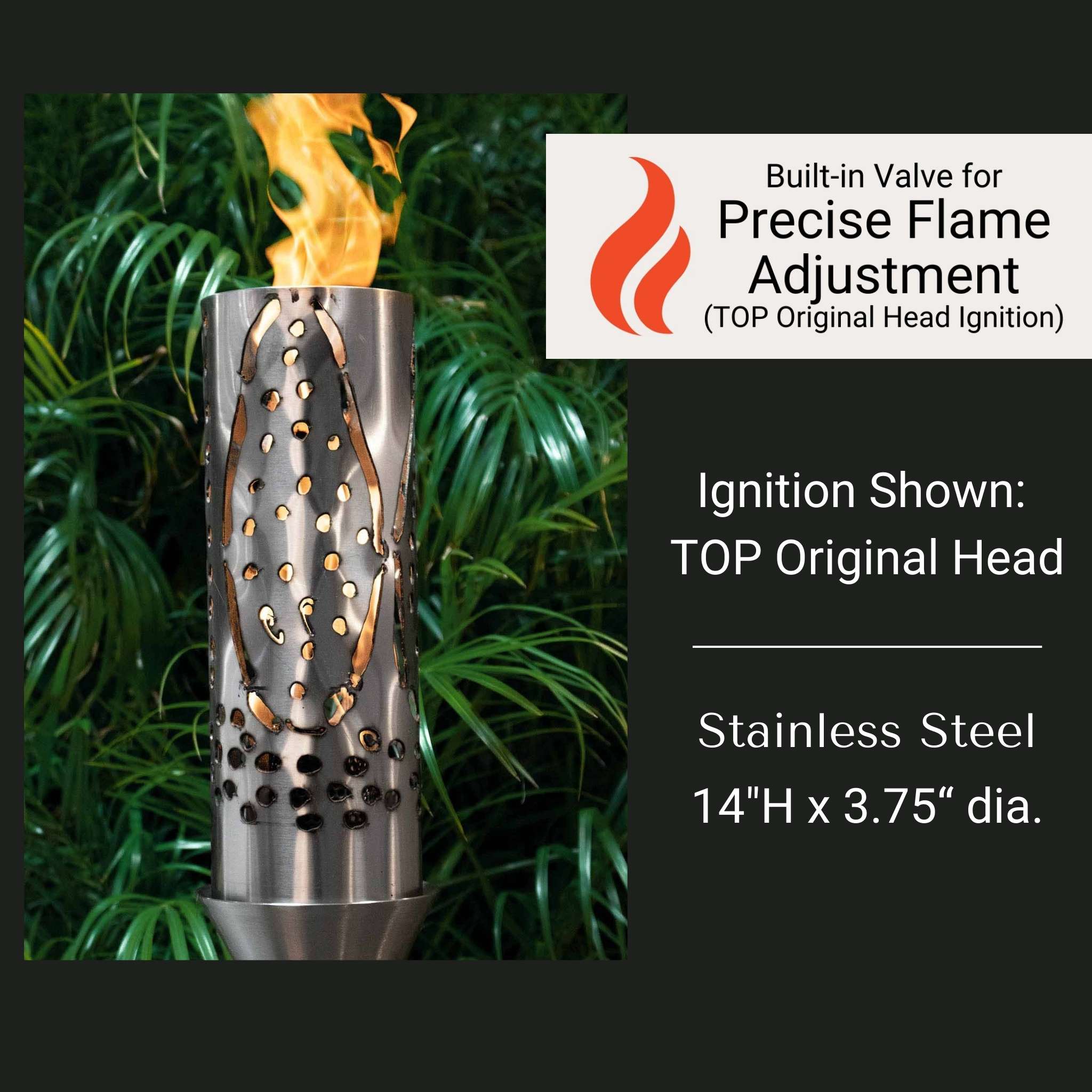 Coral Fire Torch - Stainless Steel - The Outdoor Plus