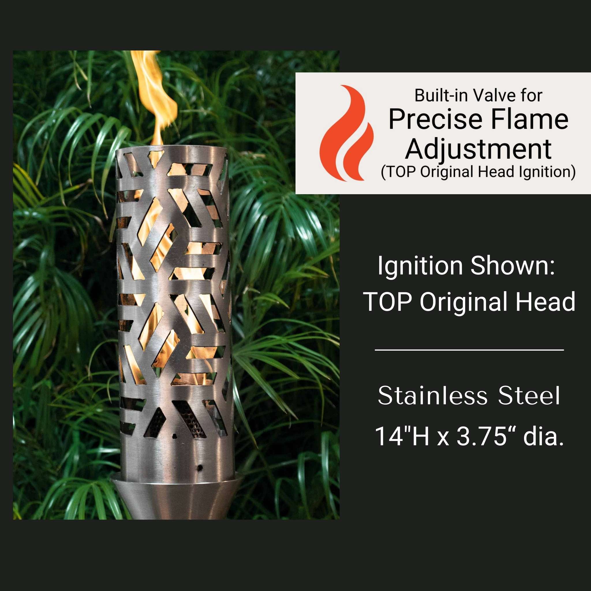 Cubist Fire Torch - Stainless Steel - The Outdoor Plus