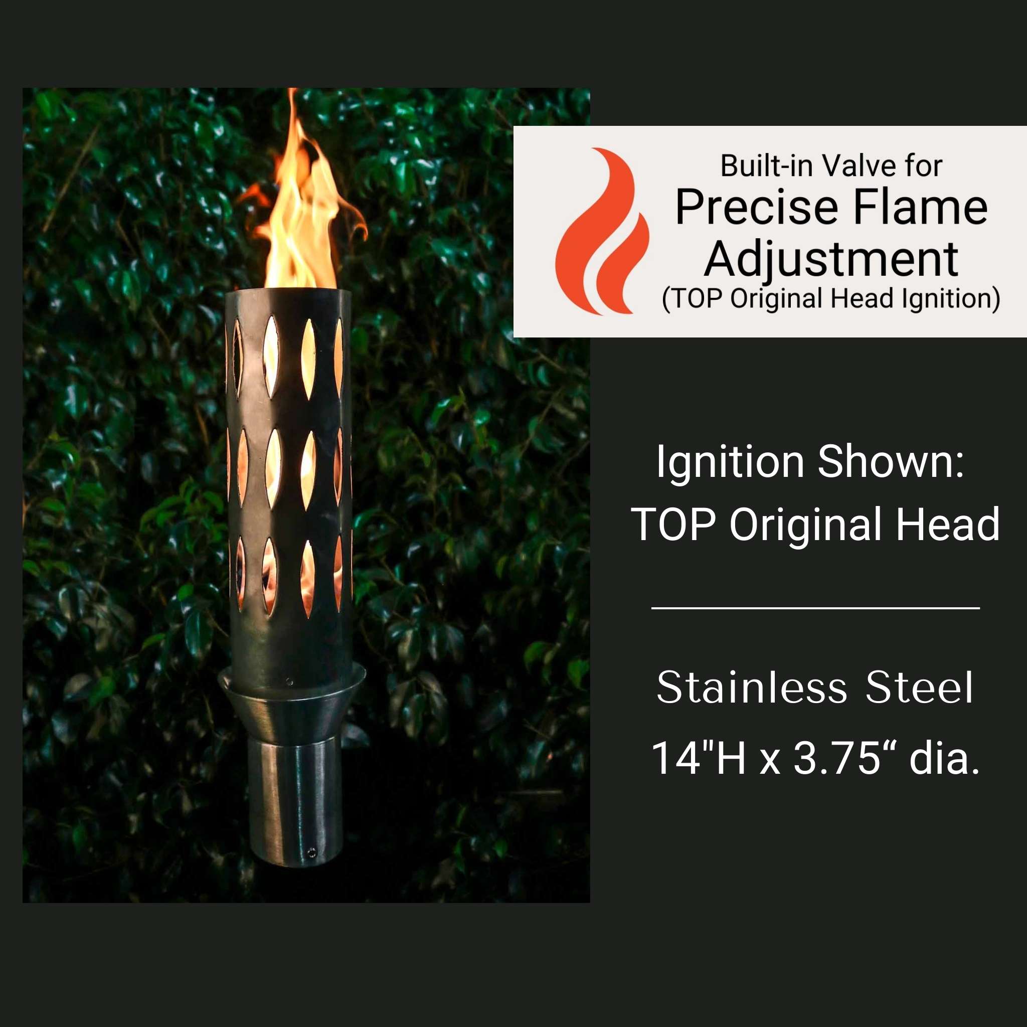 Ellipse Fire Torch - Stainless Steel - The Outdoor Plus