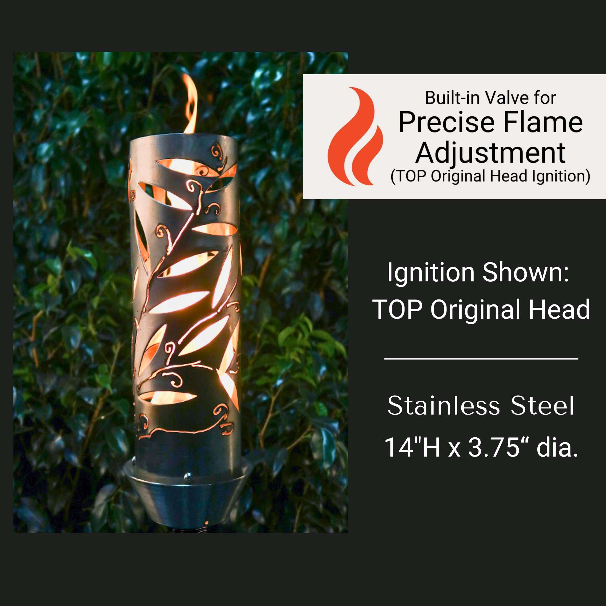 Havana Fire Torch - Stainless Steel - The Outdoor Plus