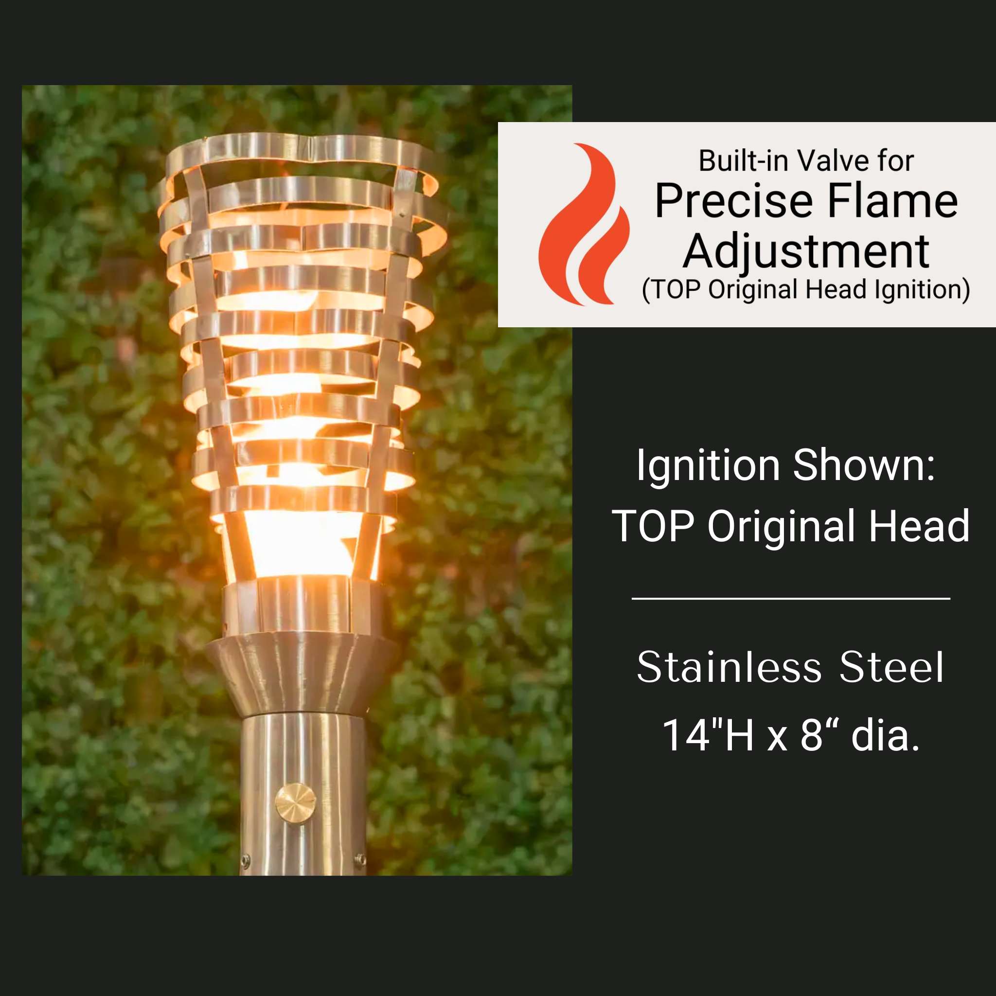 Hercules Fire Torch - Stainless Steel - The Outdoor Plus