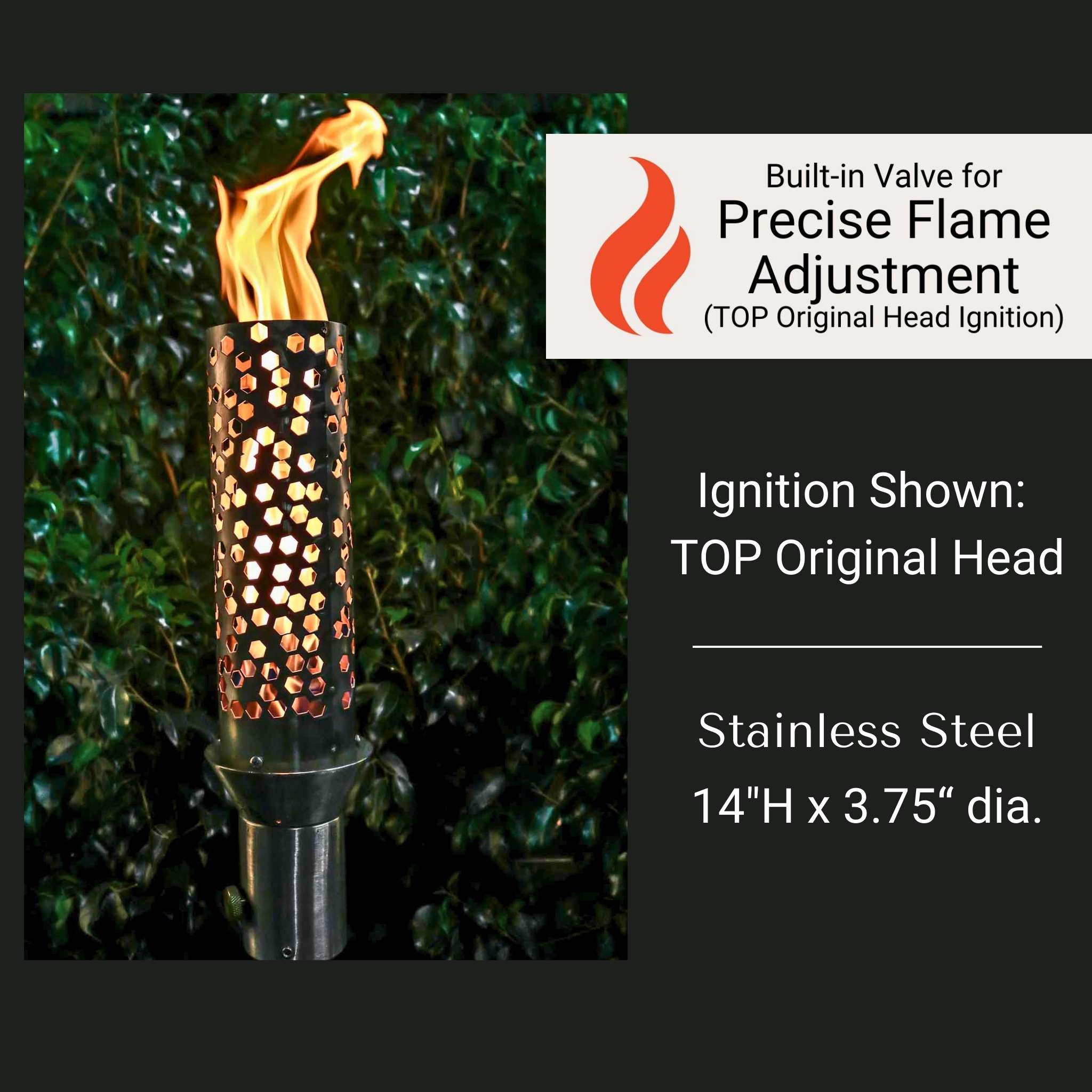 Honeycomb Fire Torch - Stainless Steel - The Outdoor Plus