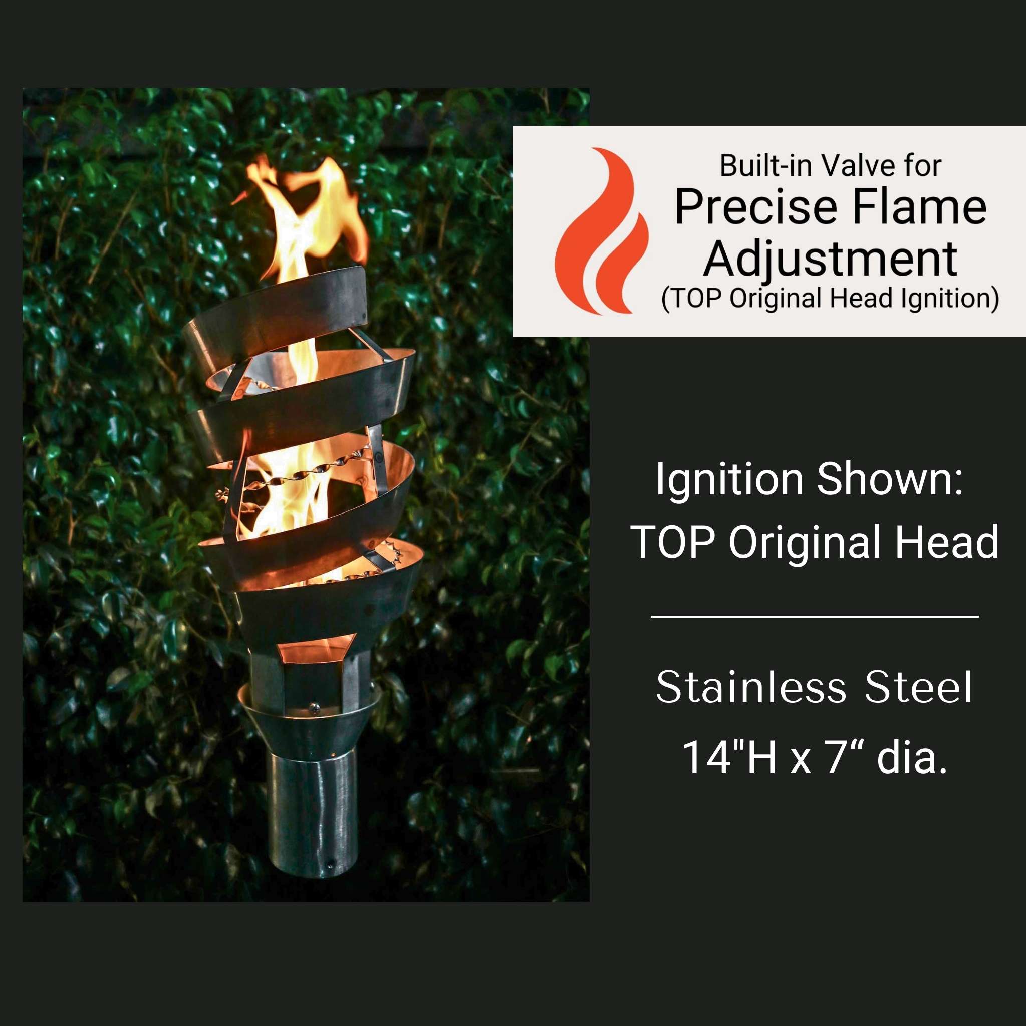 Spiral Fire Torch - Stainless Steel - The Outdoor Plus