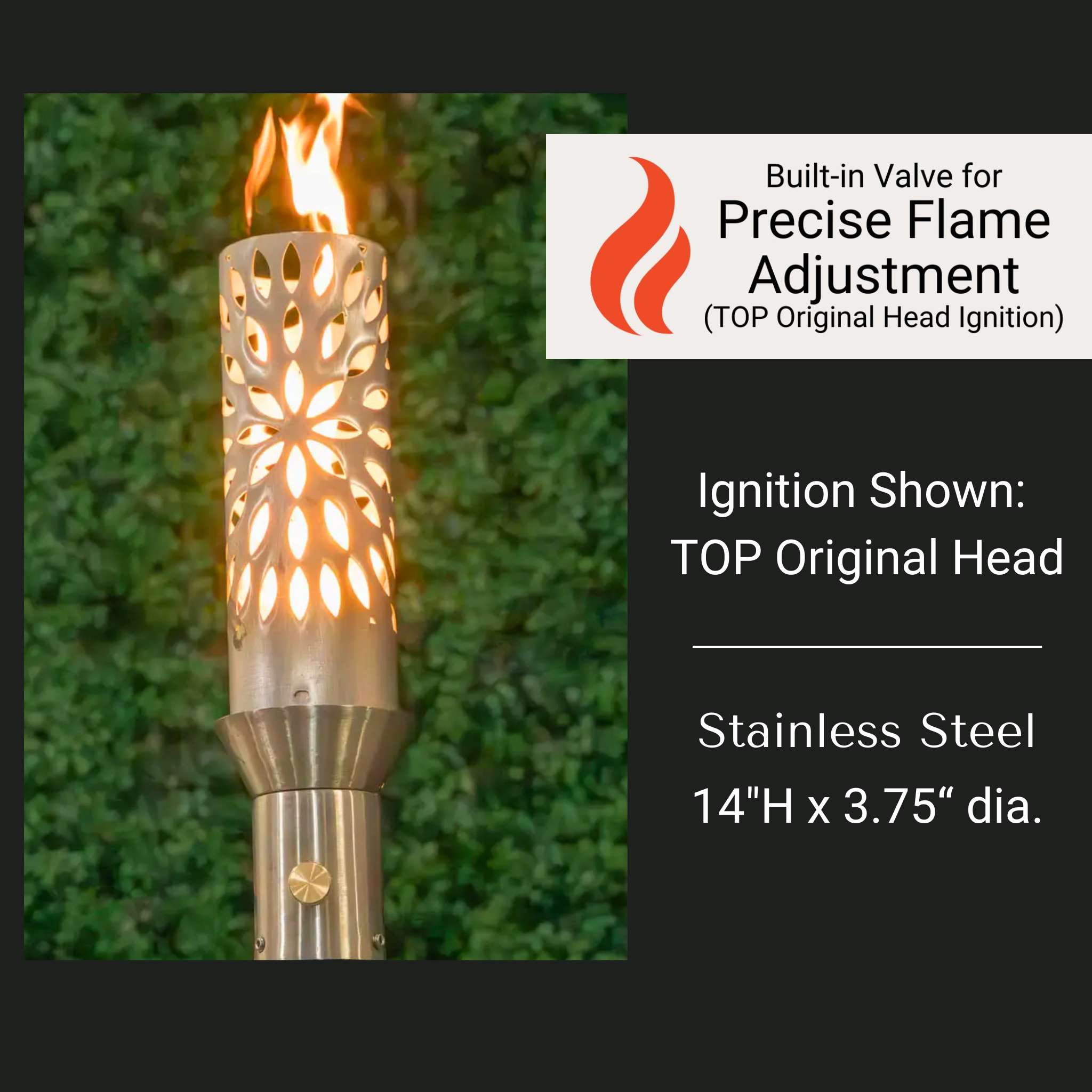 Sunshine Fire Torch - Stainless Steel - The Outdoor Plus