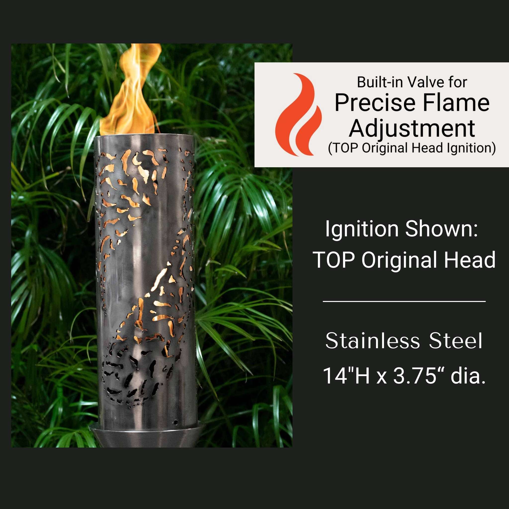 Tiki Style Fire Torch - Stainless Steel - The Outdoor Plus
