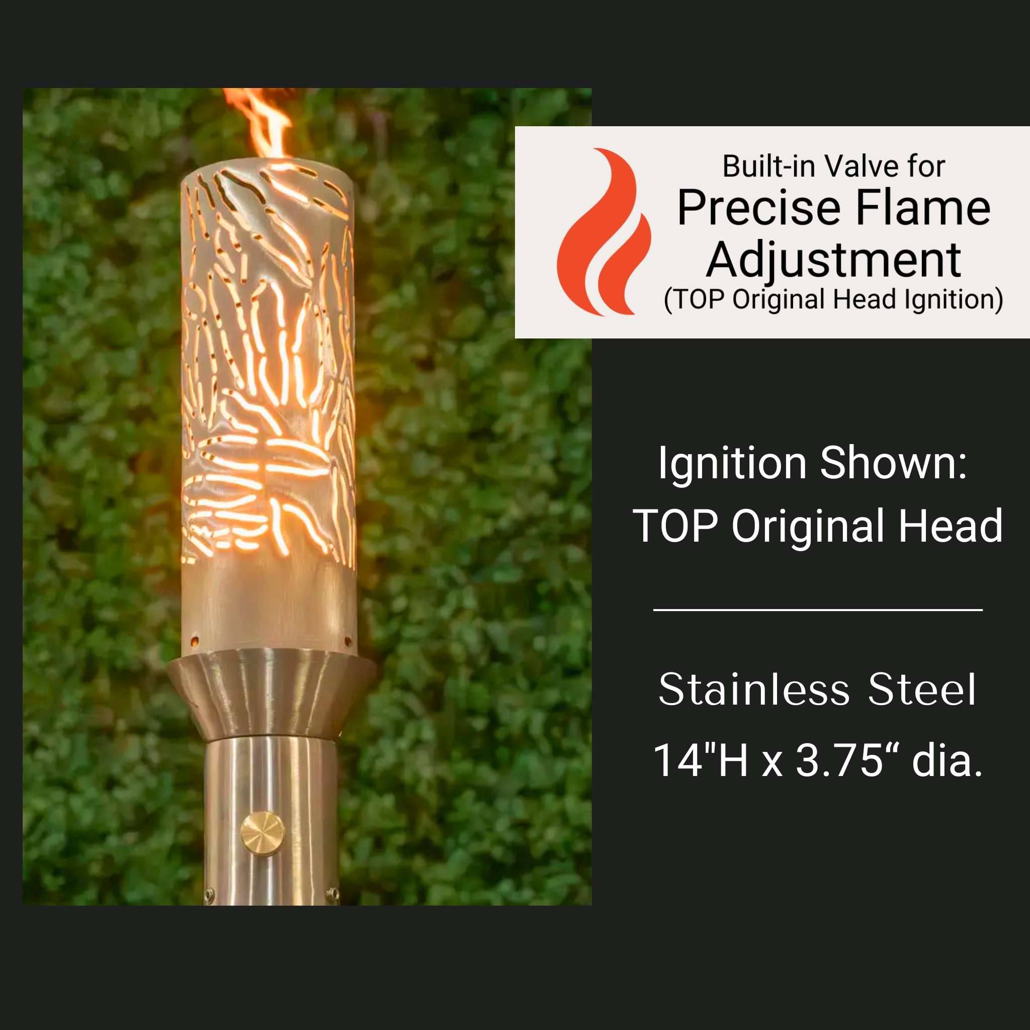 Tropical Fire Torch - Stainless Steel - The Outdoor Plus
