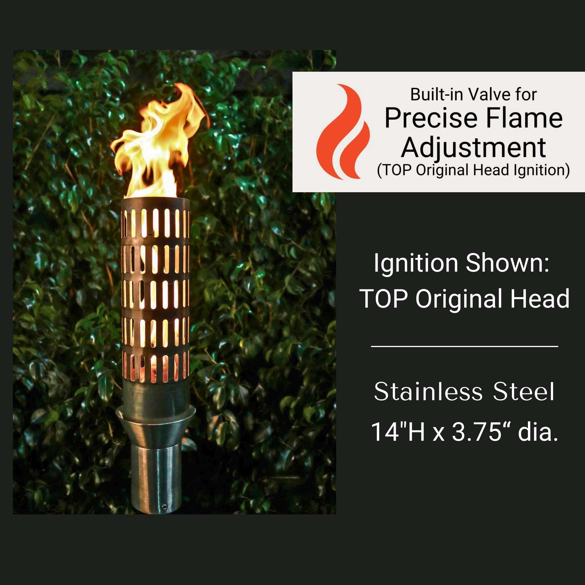 Vent Fire Torch - Stainless Steel - The Outdoor Plus