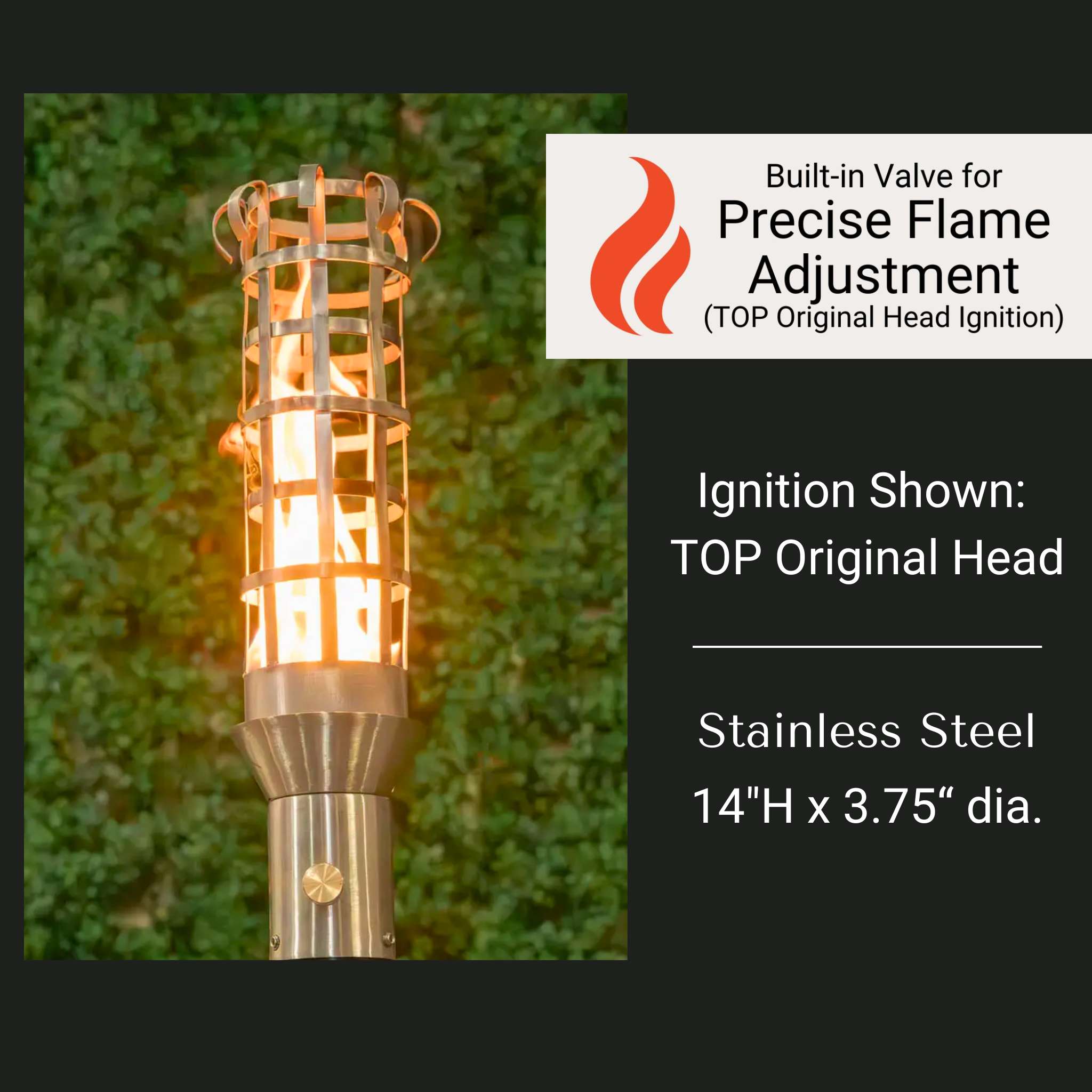 Woven Fire Torch - Stainless Steel - The Outdoor Plus