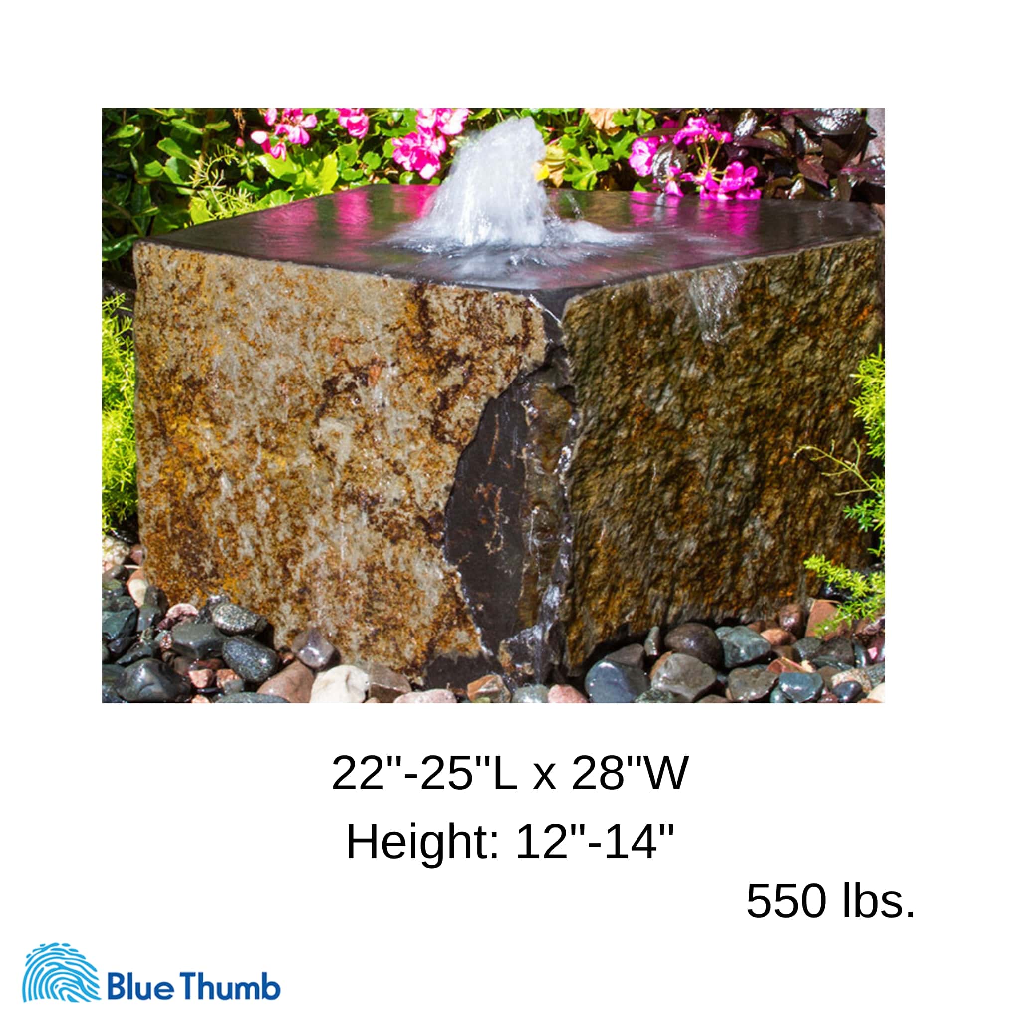 Basalt Block "Tamaishi" Fountain - Complete Kit - Blue Thumb