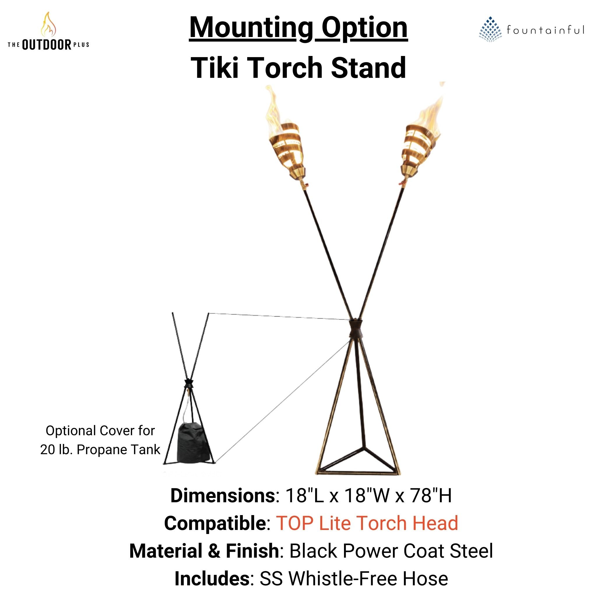 Basket Fire Torch - Stainless Steel - The Outdoor Plus