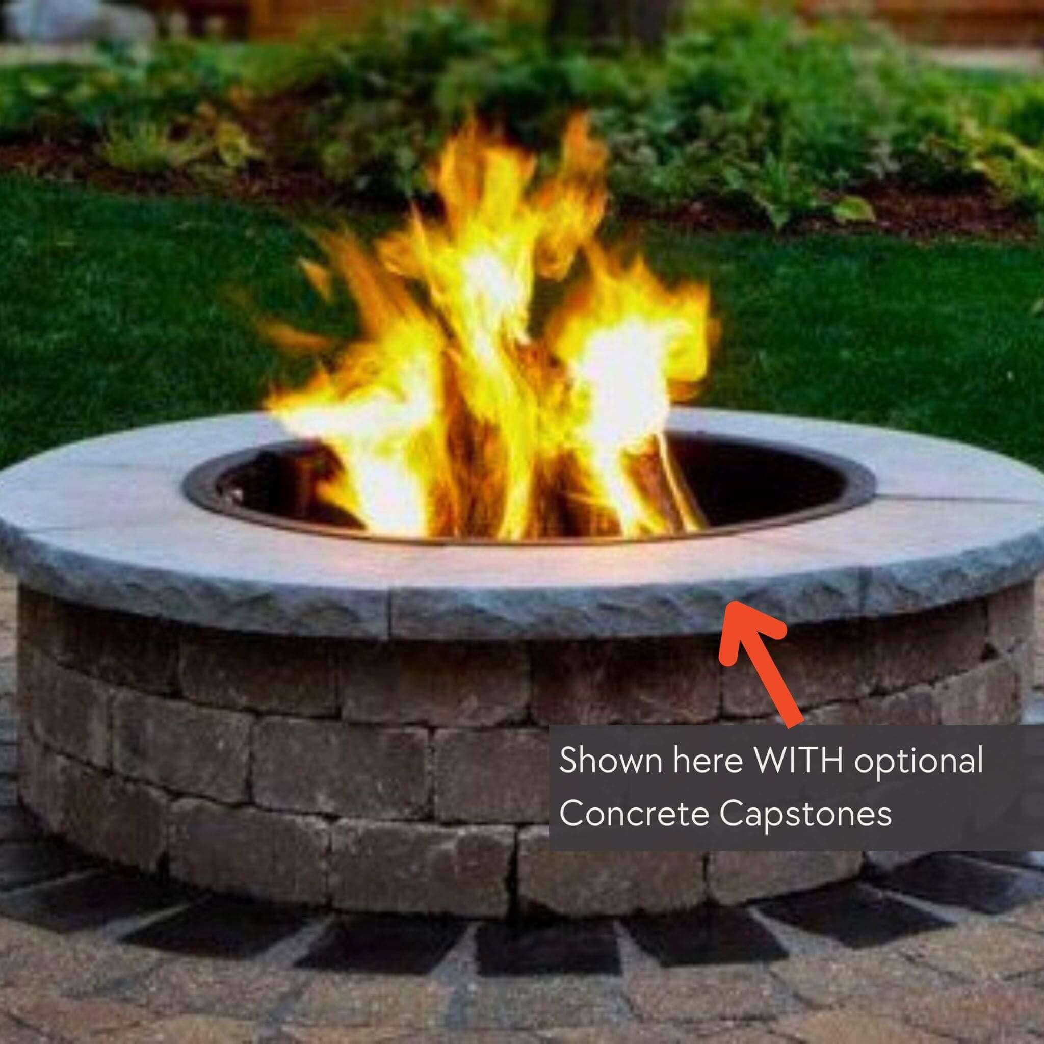 DIY Round Wood Burning Fire Pit Kit - Travertine & More