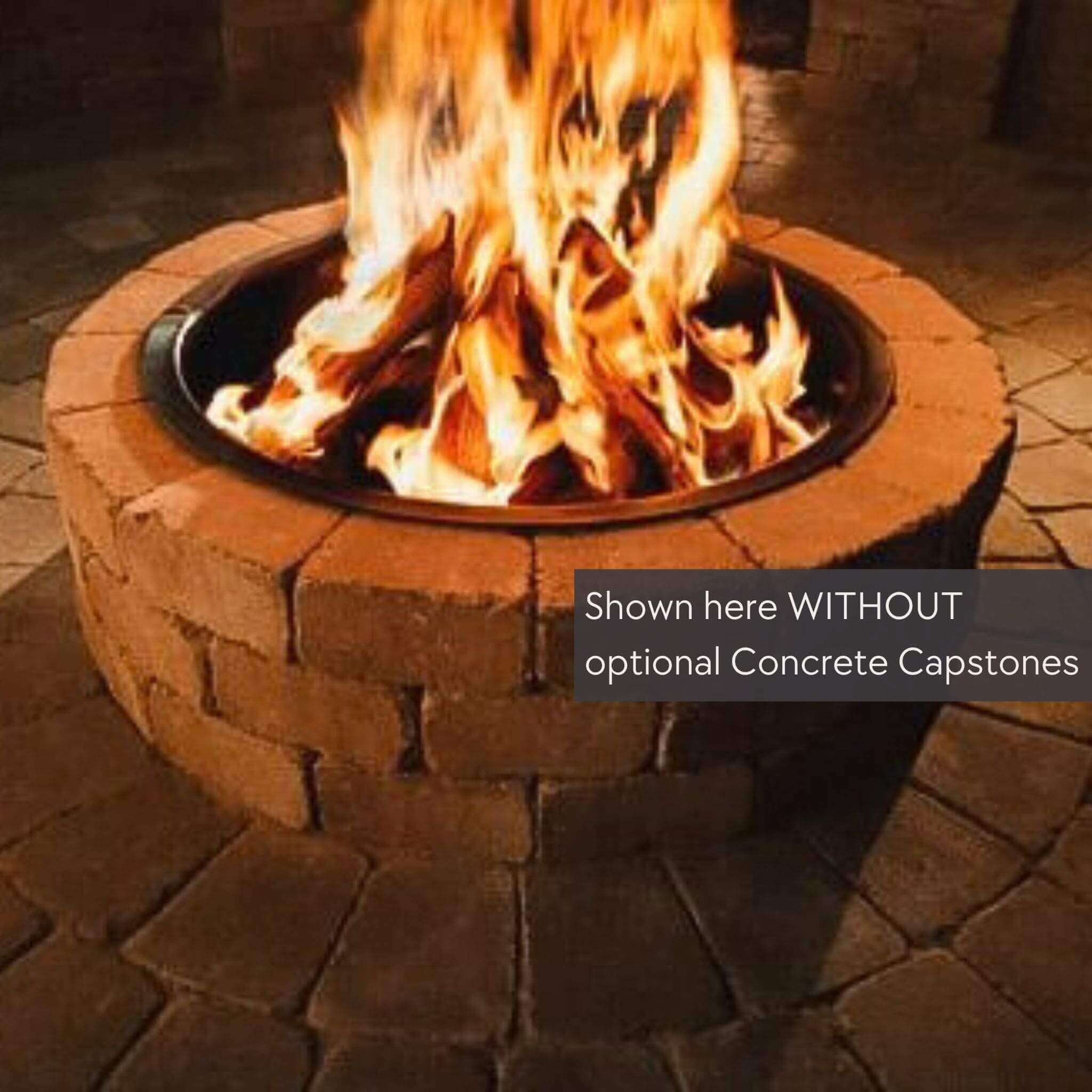 DIY Round Wood Burning Fire Pit Kit - Travertine & More