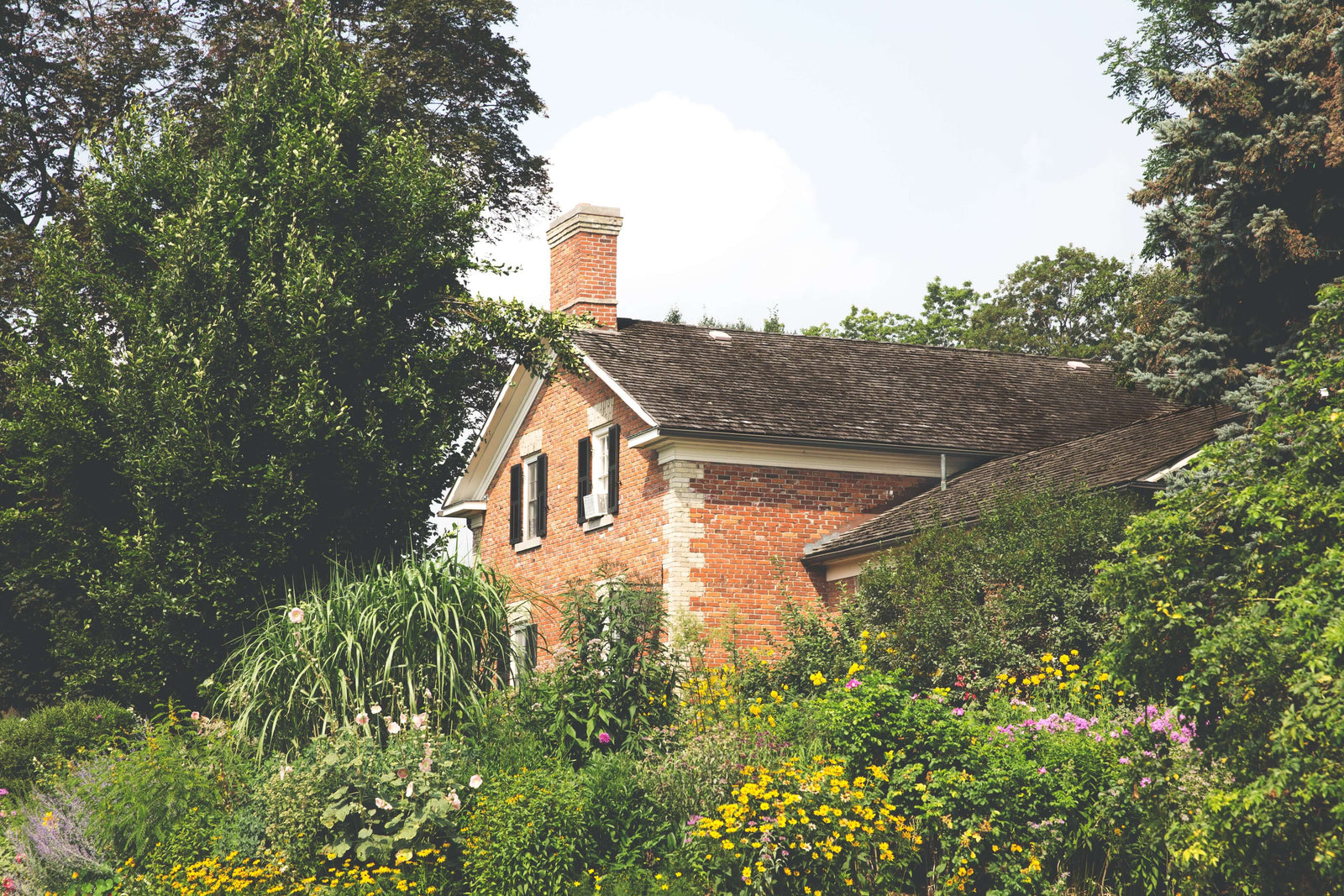 Country house garden setting for an outdoor fountain