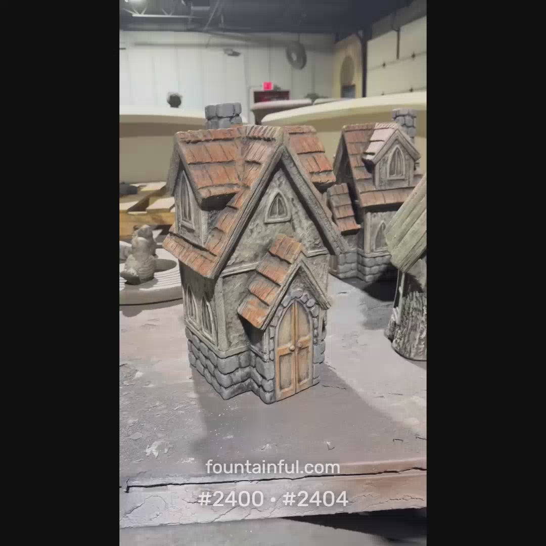 Workshop Video: Massarelli Stone Cottage and Tree Stump Cottage Garden Statues - Fairy Fantasy Decor