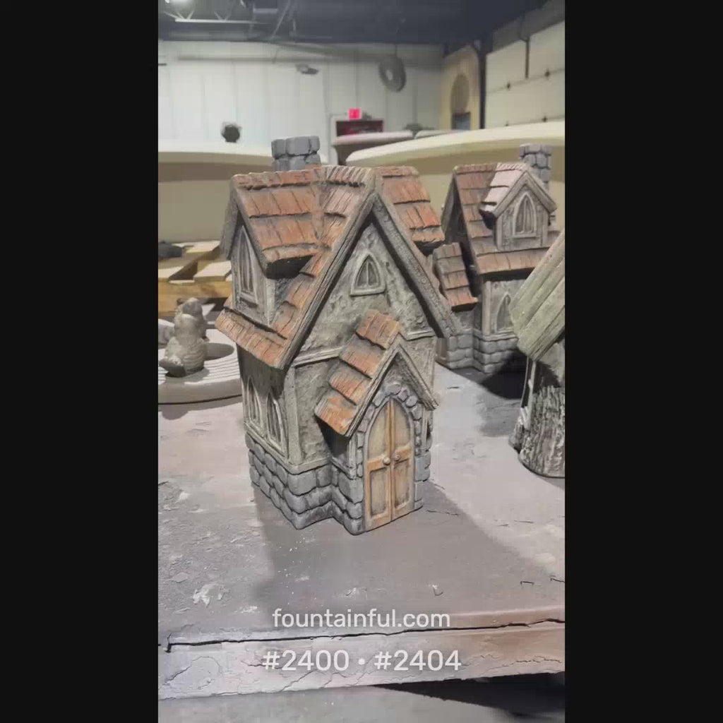 Workshop Video: Massarelli Stone Cottage and Tree Stump Cottage Garden Statues - Fairy Fantasy Decor