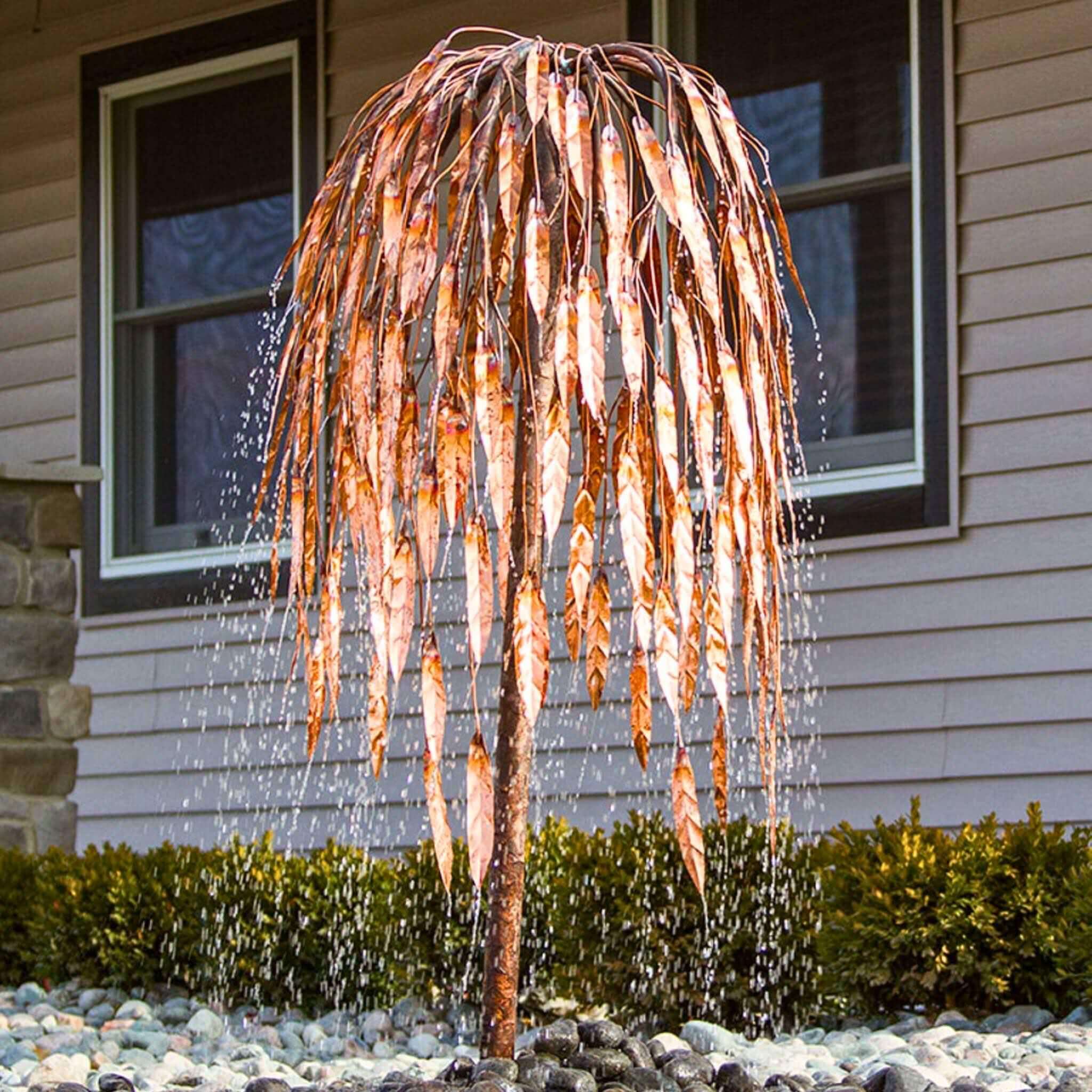 Weeping Willow Copper Fountain Kit (Tall) - Blue Thumb