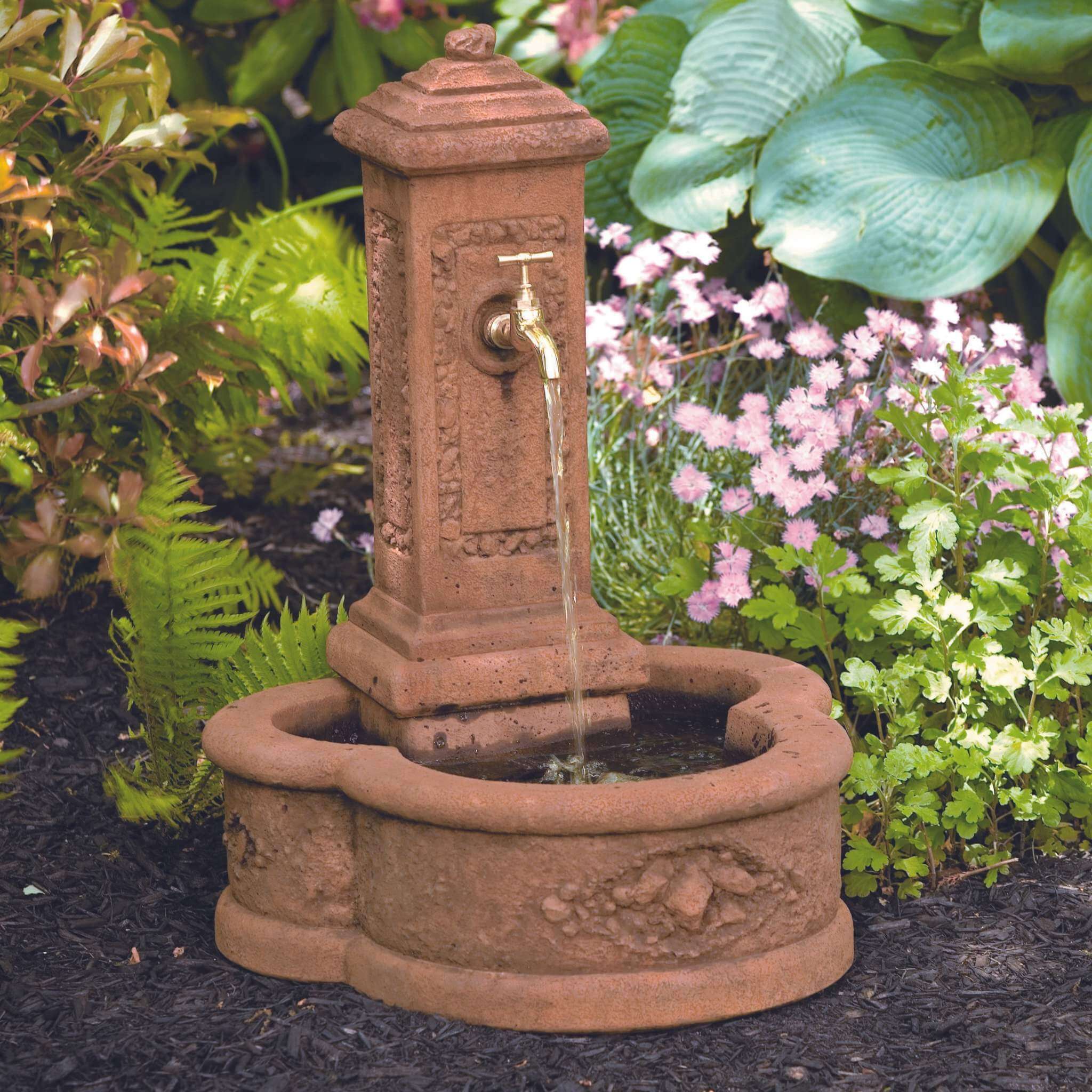 Petite Garden Concrete Fountain - Massarellis #3556