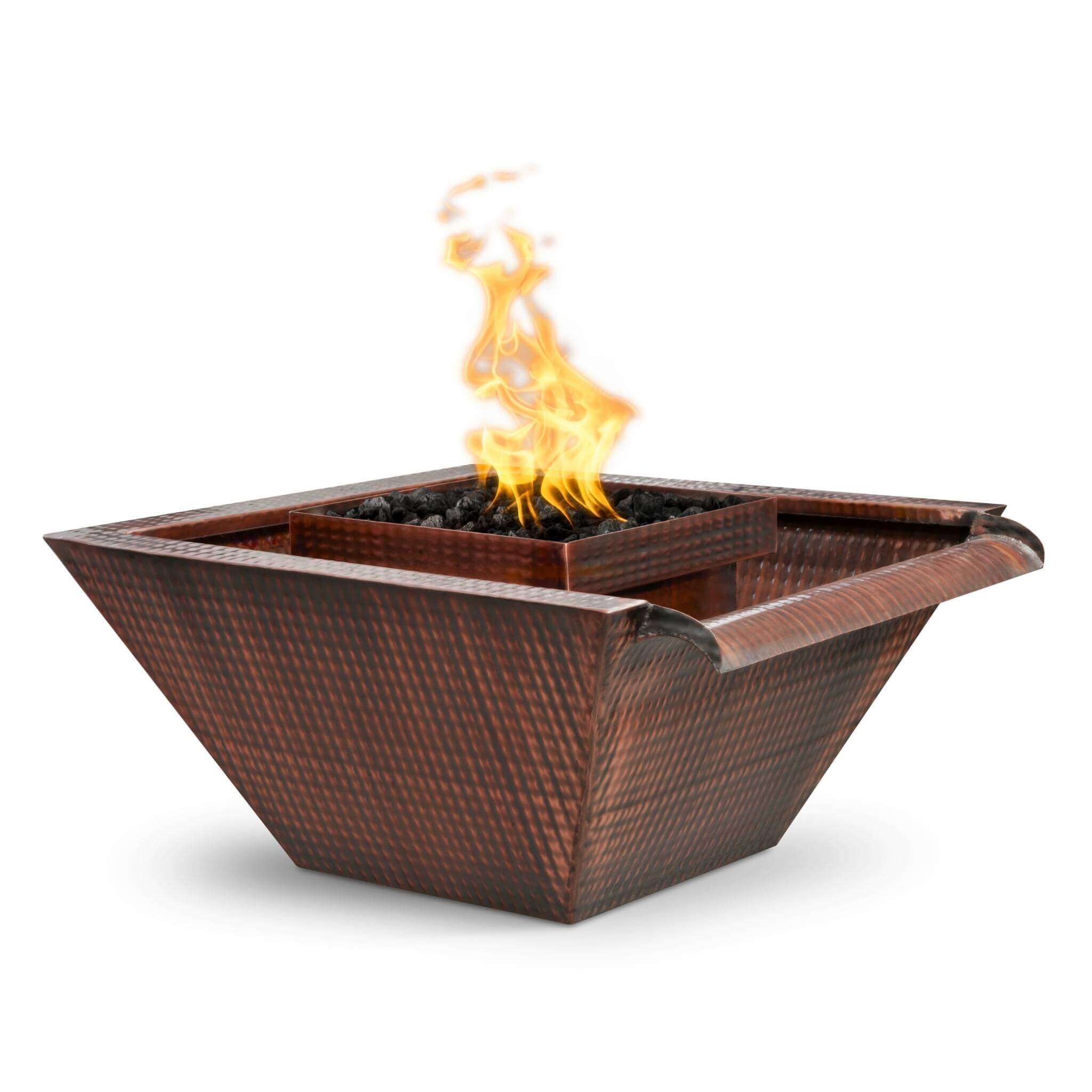  "Maya" Wide Gravity Spill Copper Fire & Water Bowl - The Outdoor Plus