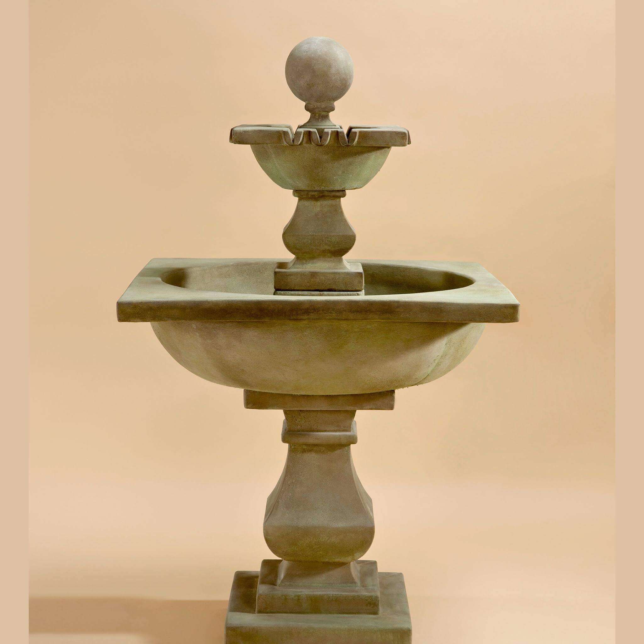 Solara 2-Tier Concrete Fountain - Giannini #1668