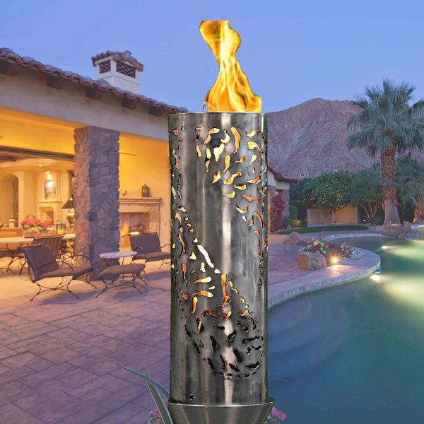 Tiki Style Fire Torch COMPLETE KIT - Stainless Steel - The Outdoor Plus