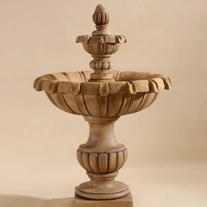 Petite Grand Chateau Stone Water Fountain - Two Tier - Giannini 1695 - Fountainful