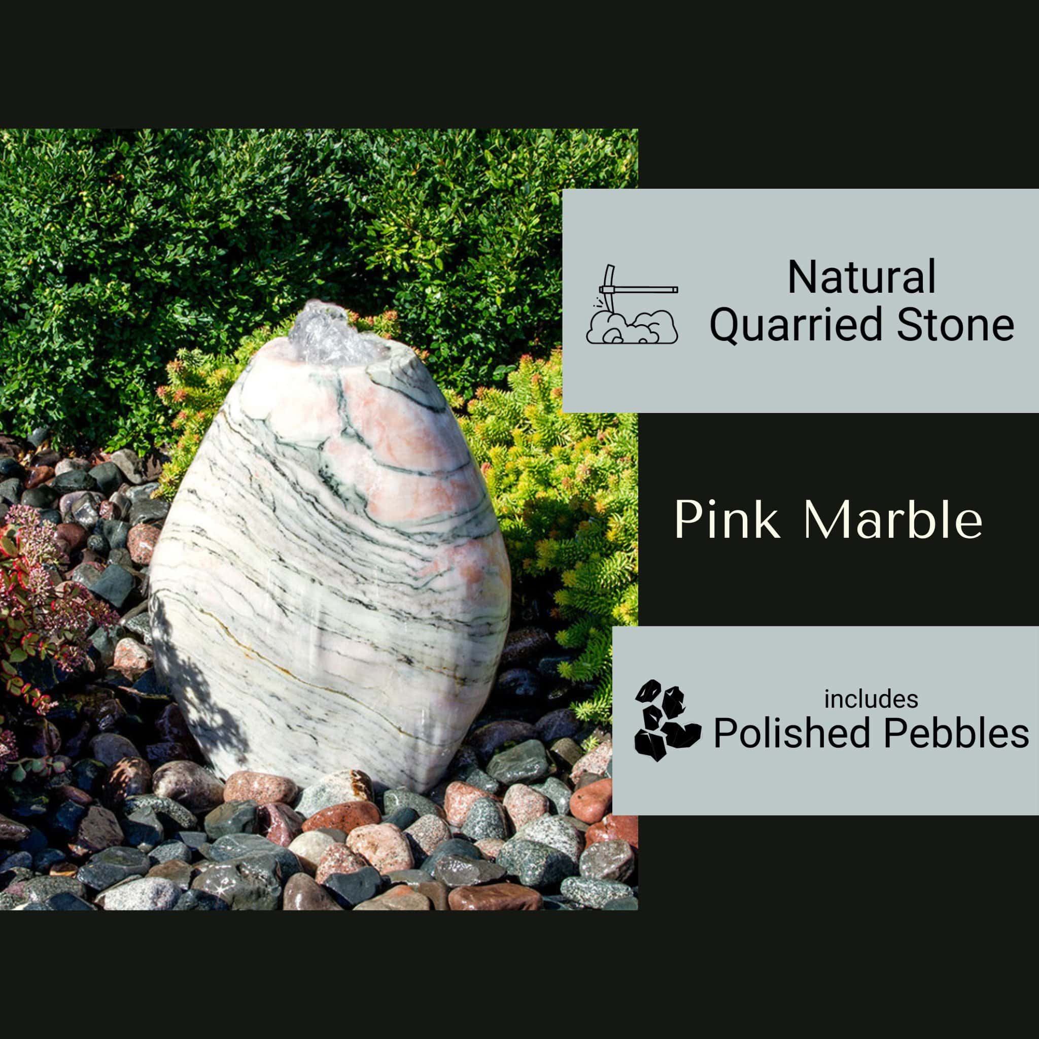 Pink Marble Almond Fountain - Complete Kit - Blue Thumb