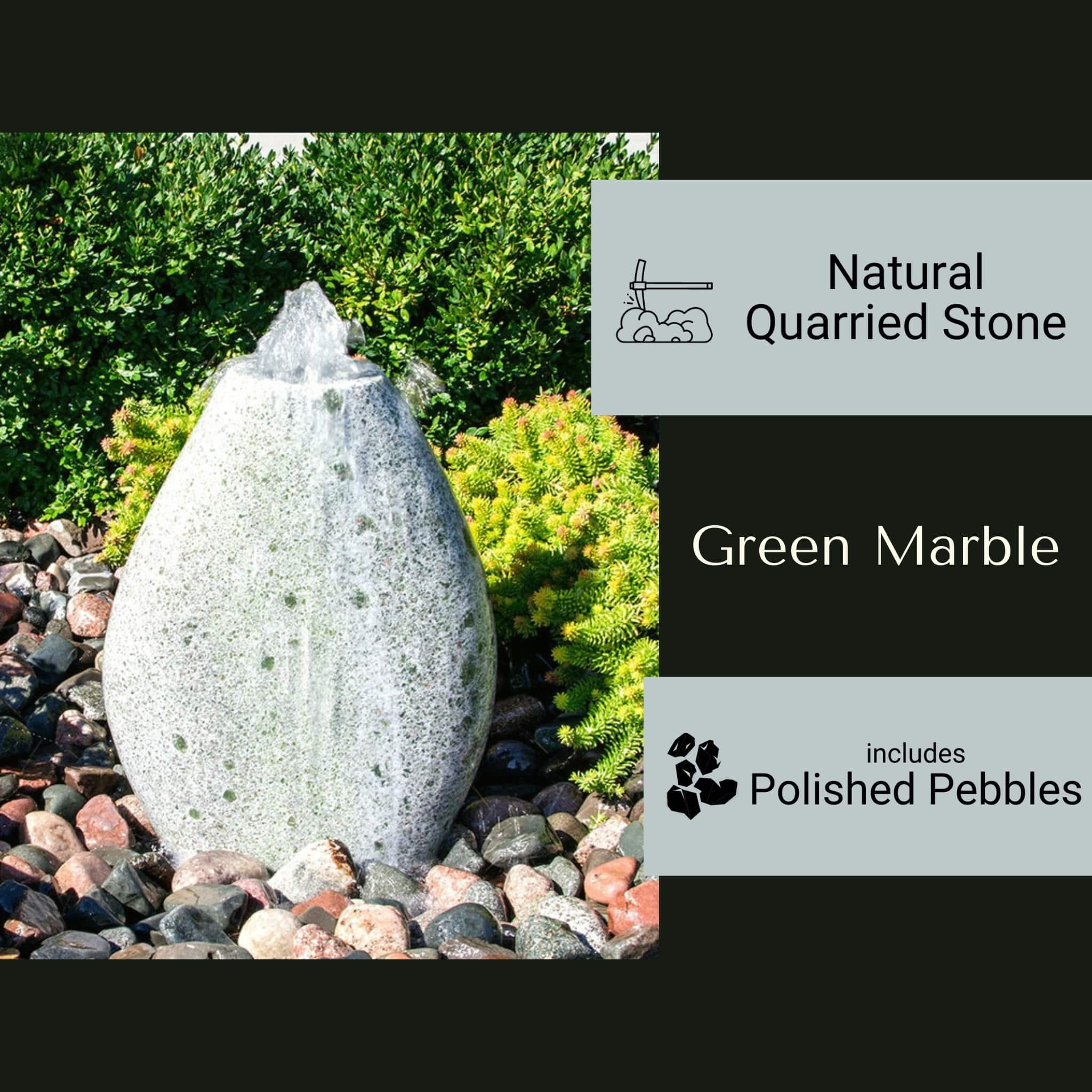 Green Marble Almond Fountain - Complete Kit - Blue Thumb