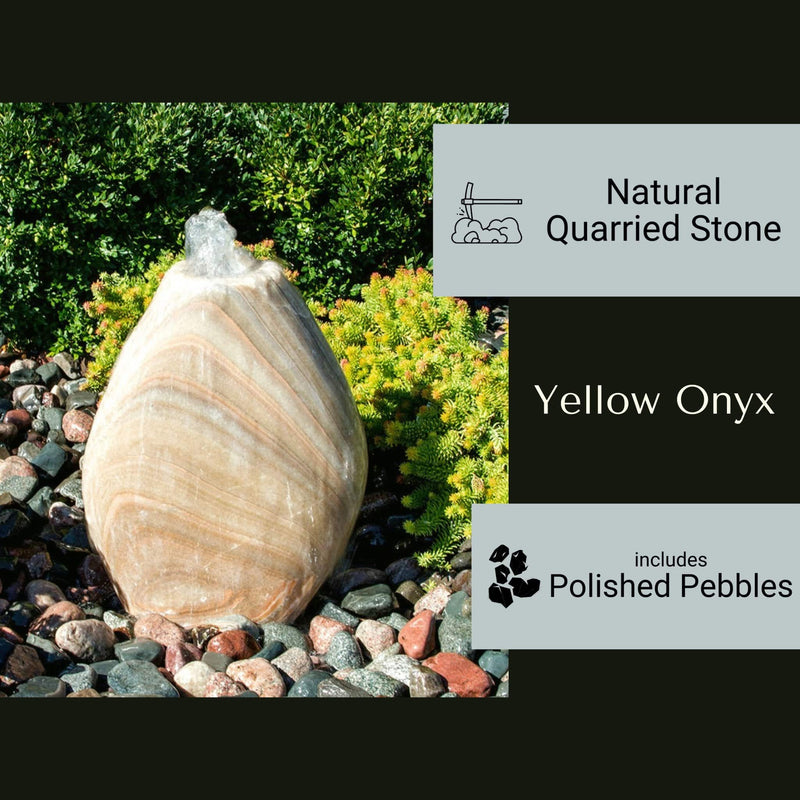 Yellow Onyx Almond Fountain - Complete Kit - Blue Thumb