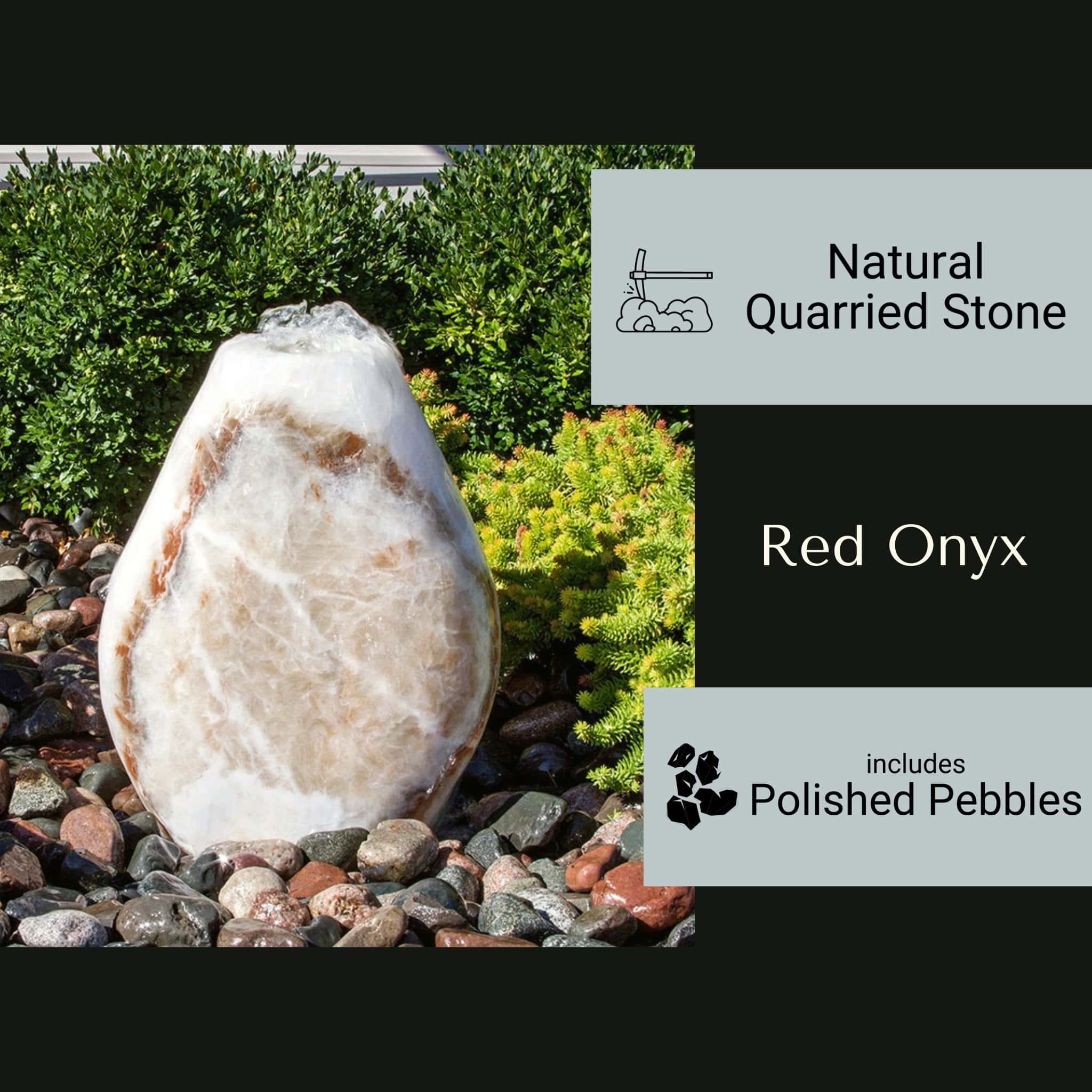 Red Onyx Almond Fountain - Complete Kit - Blue Thumb