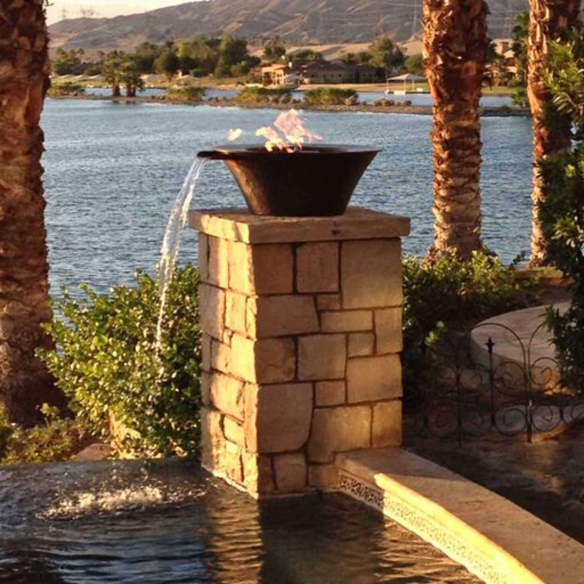 "Cazo" Copper Fire & Water Bowl - The Outdoor Plus