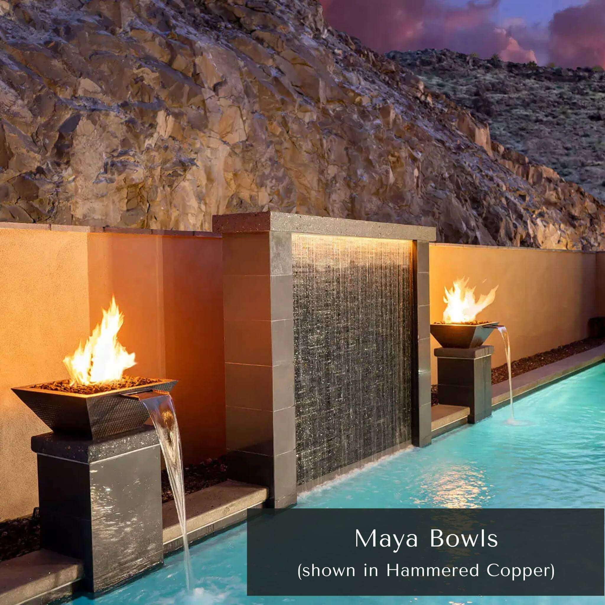 "Maya" 4-Way Spill Copper Fire & Water Bowl - The Outdoor Plus