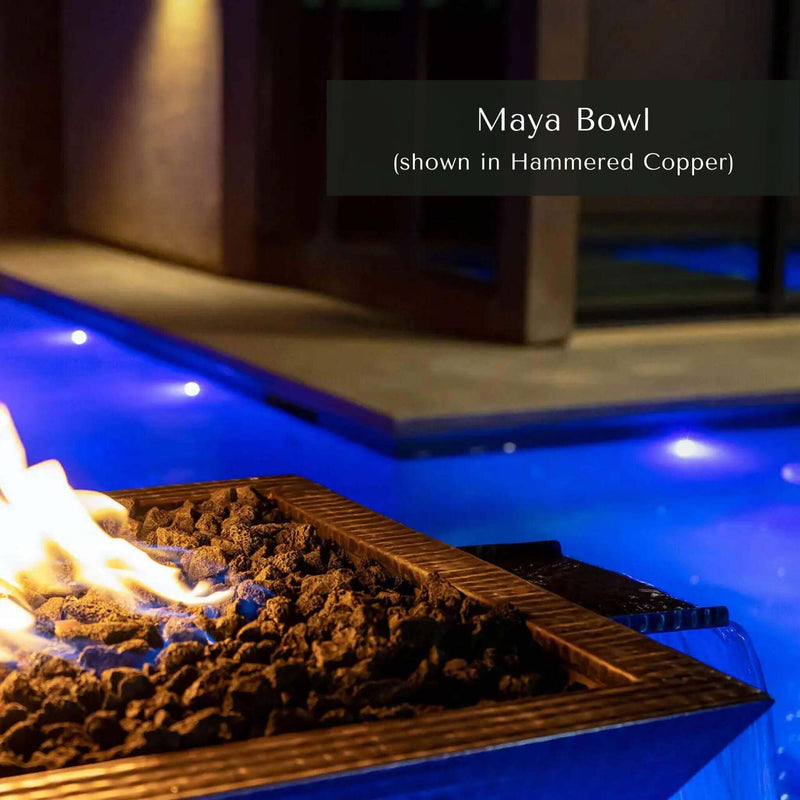 "Maya" Wide Gravity Spill Copper Fire & Water Bowl - The Outdoor Plus