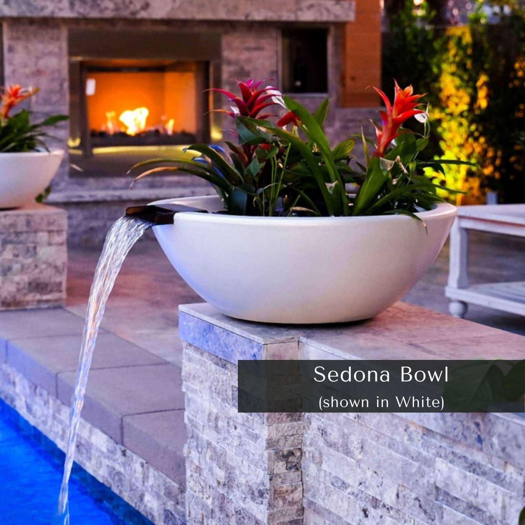 "Luna" Concrete Planter & Water Bowl - The Outdoor Plus