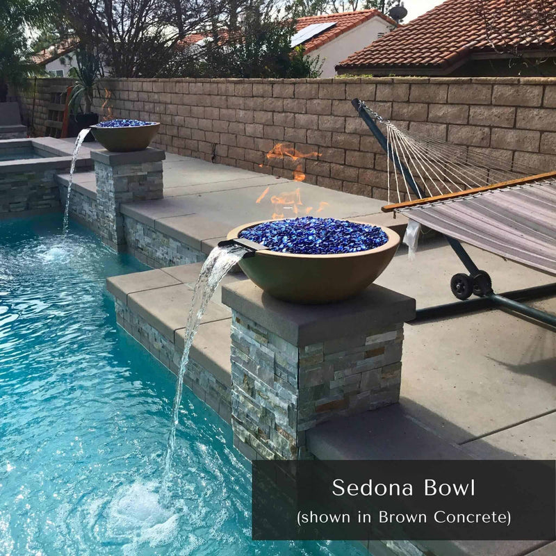 "Sedona" Concrete Fire & Water Bowl - The Outdoor Plus