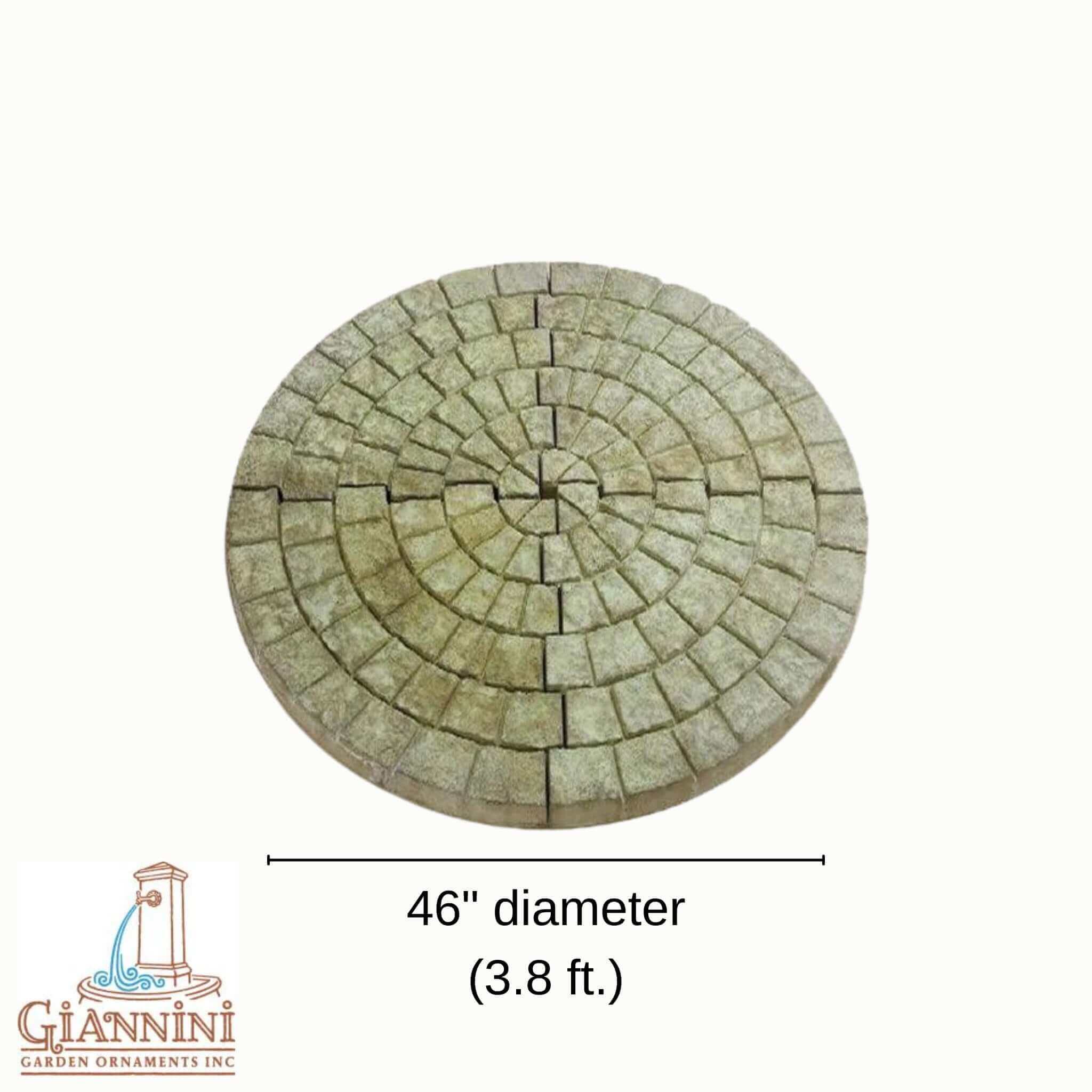 Giannini Garden Ornaments Concrete Cobblestone Foundation - Thumbnail 3