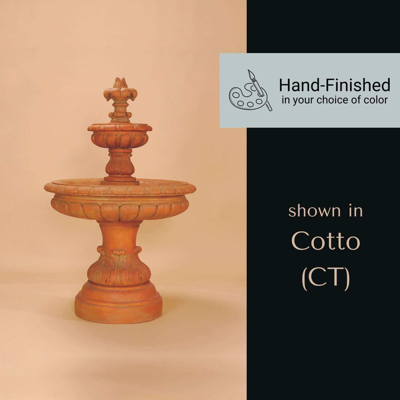 Giglio Stone Water Fountain - Two Tier - Giannini 1276 - Fountainful
