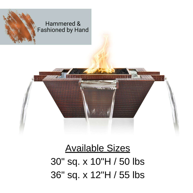 "Maya" 4-Way Spill Copper Fire & Water Bowl - The Outdoor Plus