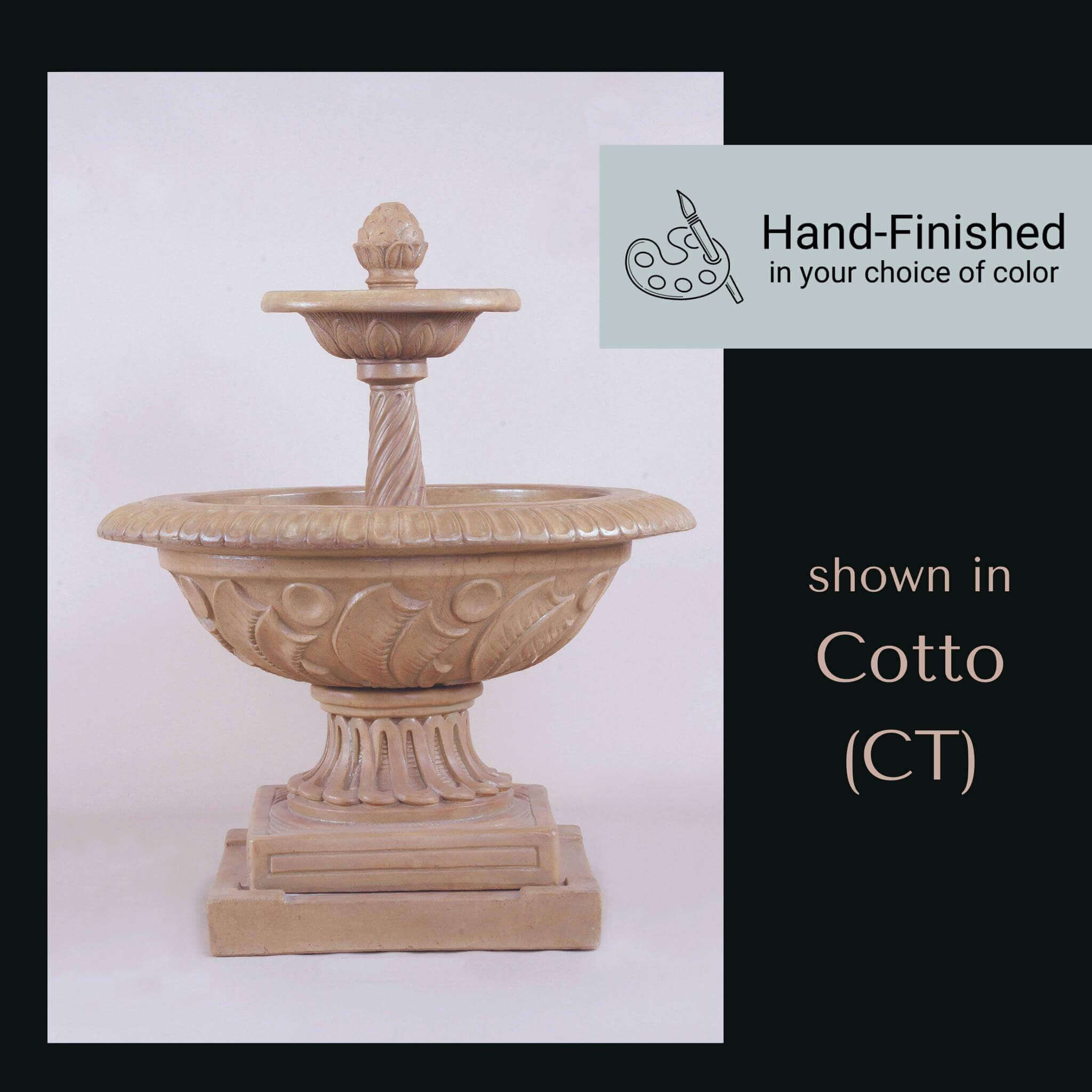 Orvieto 2-Tier Concrete Fountain - Giannini #1220