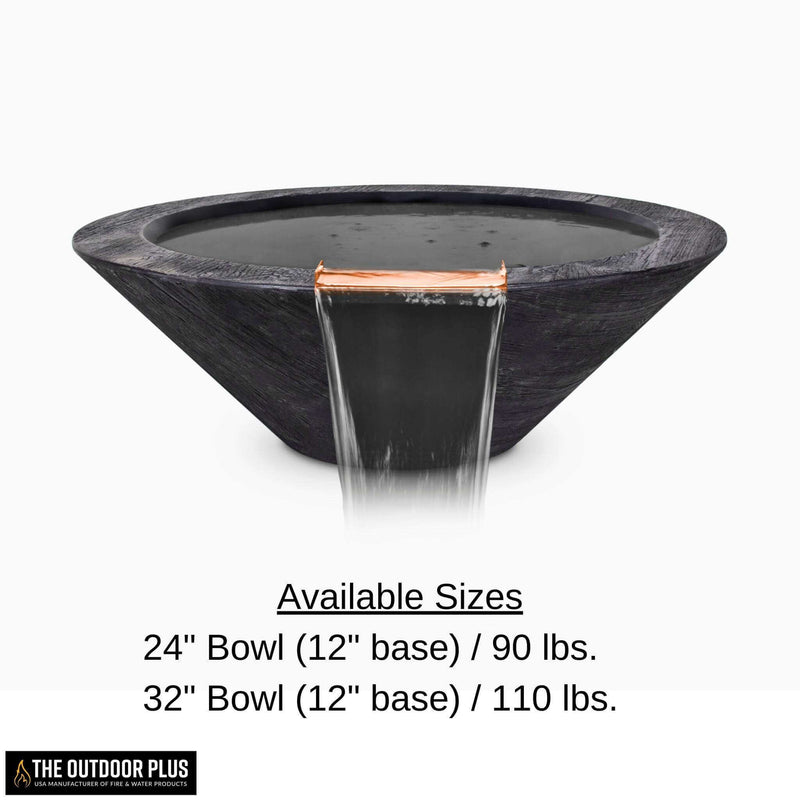 "Cazo" Wood Grain Concrete Water Bowl - The Outdoor Plus