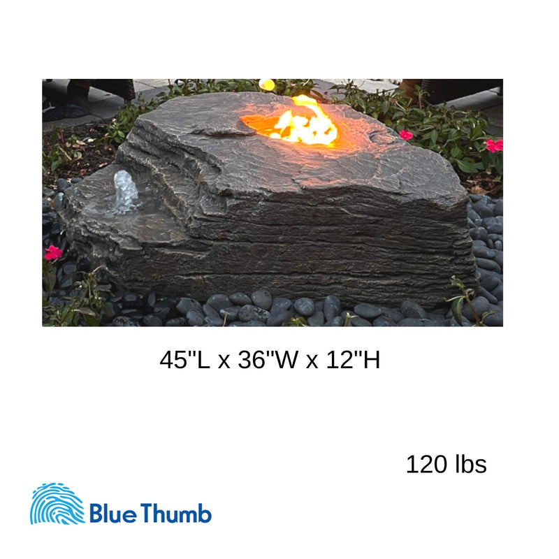 Fire & Water GFRC Boulder Fountain - Complete Kit - Blue Thumb