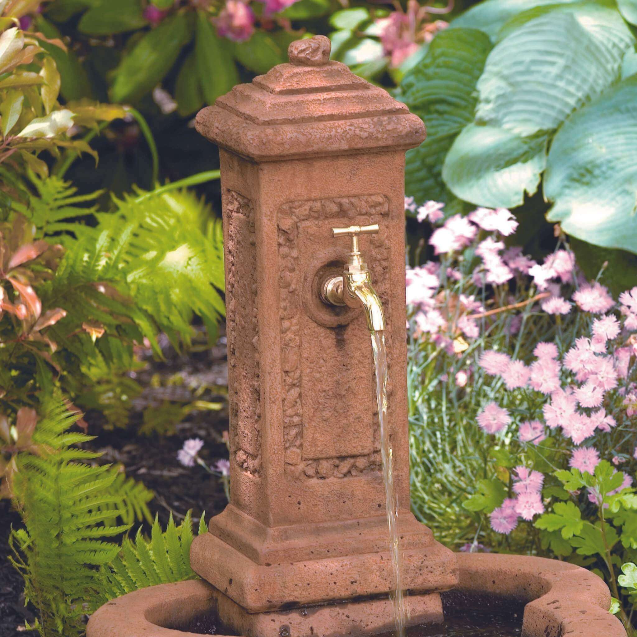 Petite Garden Concrete Fountain - Massarellis #3556
