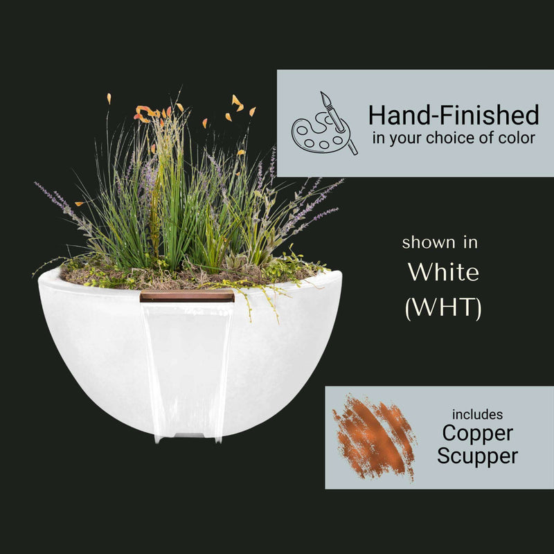 "Luna" Concrete Planter & Water Bowl - The Outdoor Plus