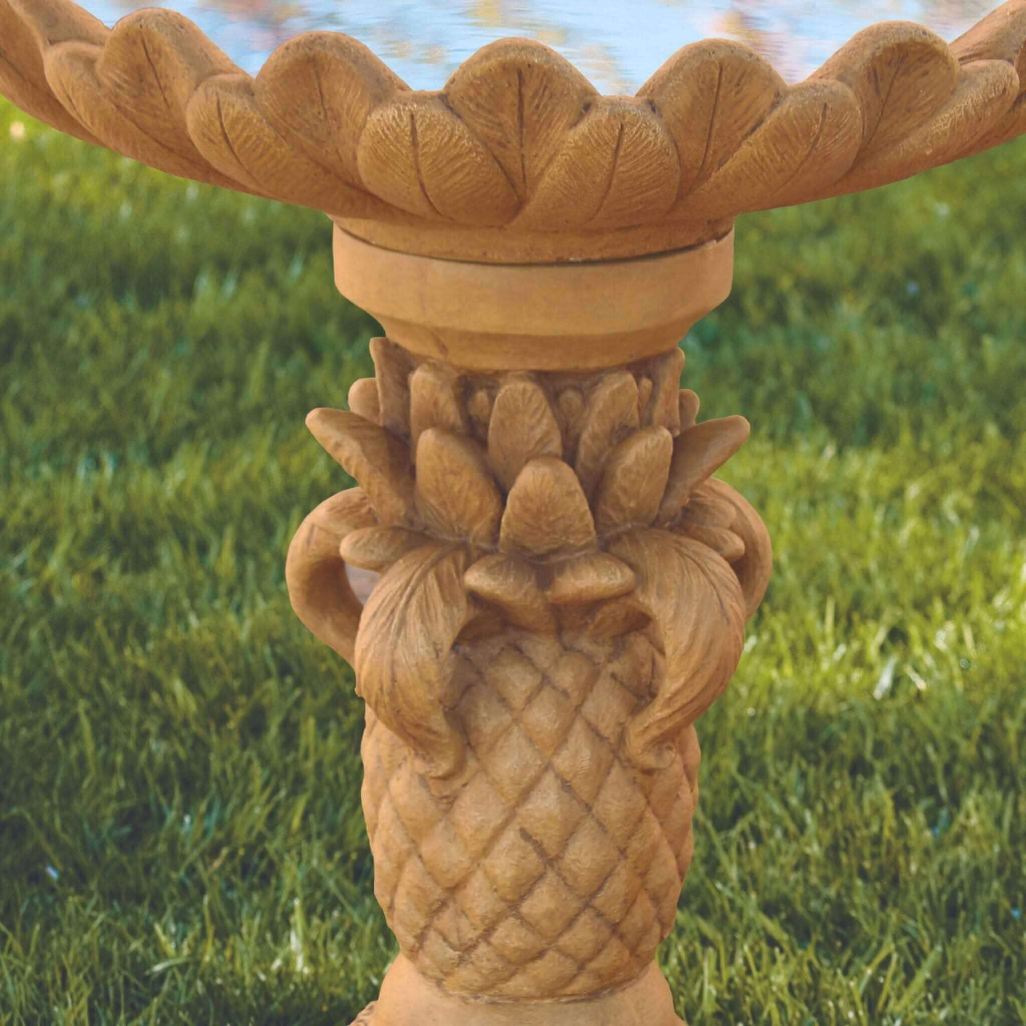 concrete pineapple planter Pineapple Leaves Concrete Bird Bath