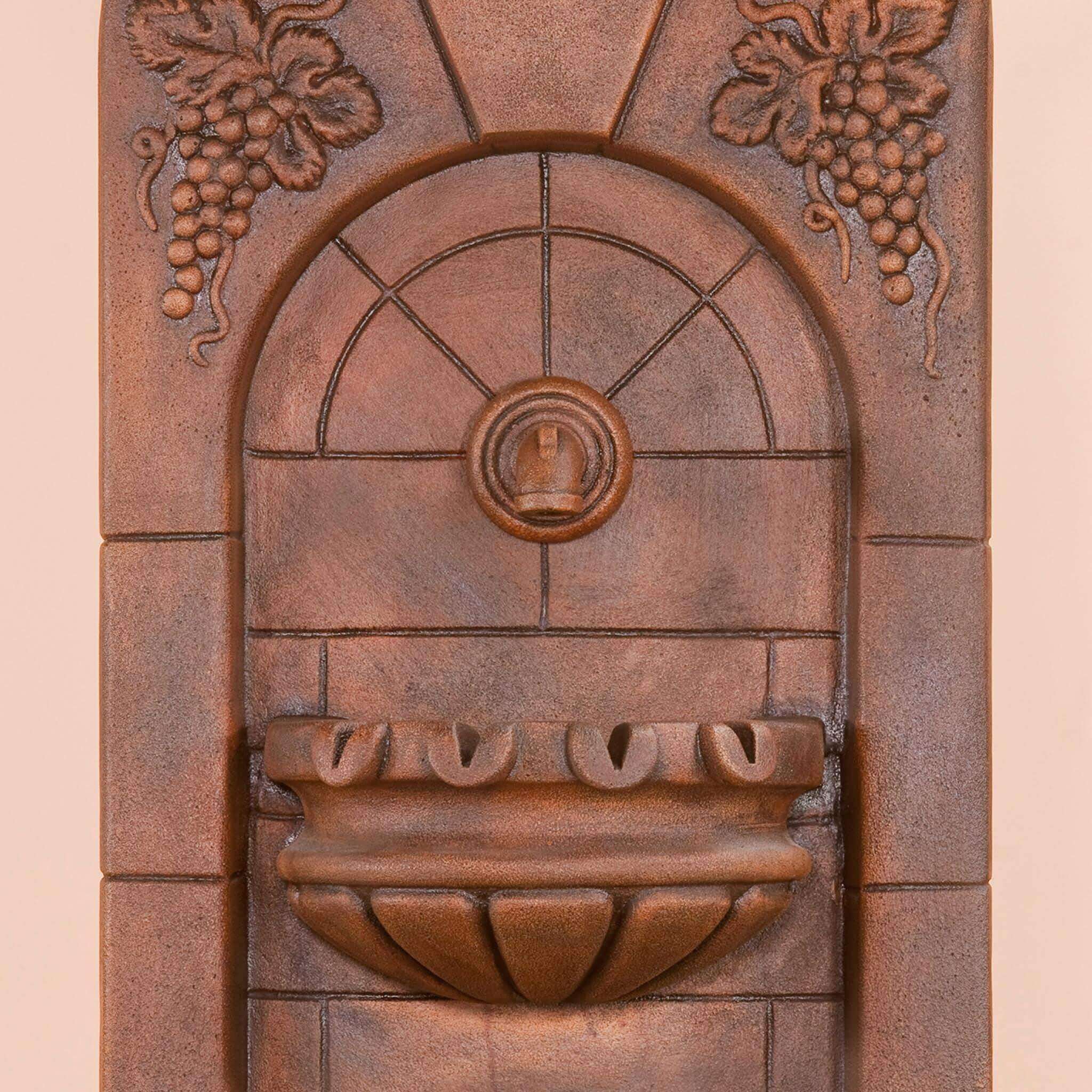 St. Helena Concrete Wall Fountain w/Base - Thumbnail 4